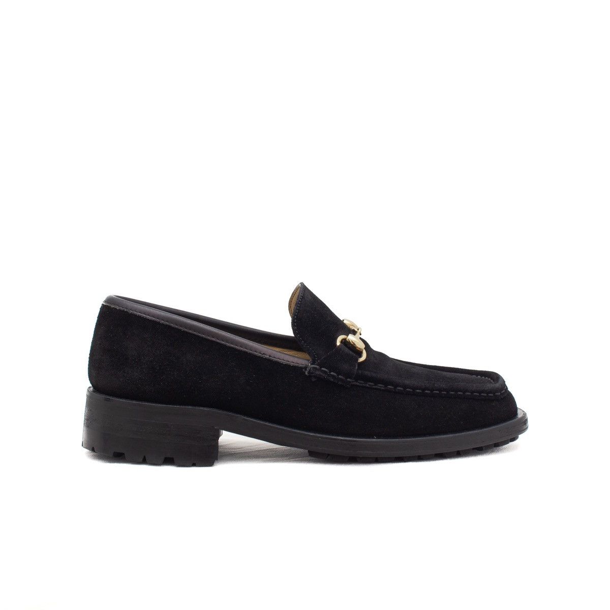 Gucci × Tom Ford VTG GUCCI Tom Ford Era Black Suede Horsebit Lug Sole Loafers Size US 8.5 / EU 41-42 - 9 Thumbnail