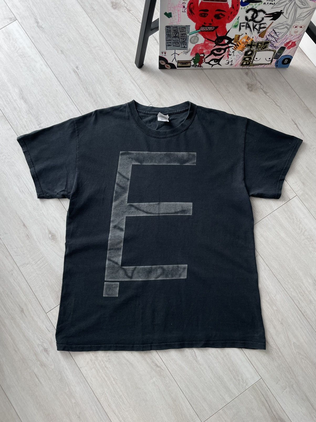 Rap Tees Vintage Eminem 00’s Rap Tees E Logo Black RARE Size US L / EU 52-54 / 3 - 1 Thumbnail