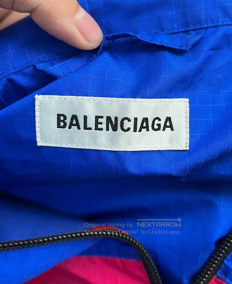 Balenciaga Balenciaga Color matching blue-red chest letter zipper jac Size XXS / US 00 / IT 34 - 3 Thumbnail