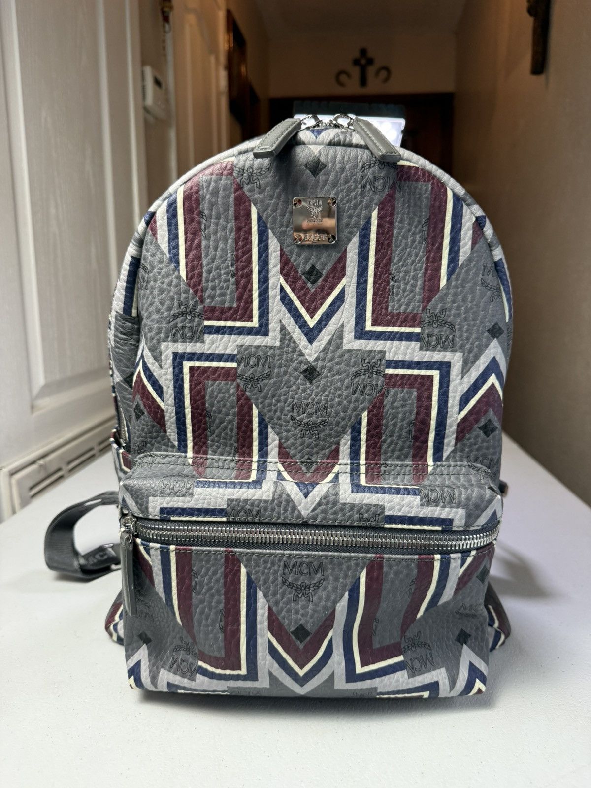 MCM MCM Geometric Chevron Visetos Backpack | Leather Trim | Lot Size ONE SIZE - 2 Thumbnail