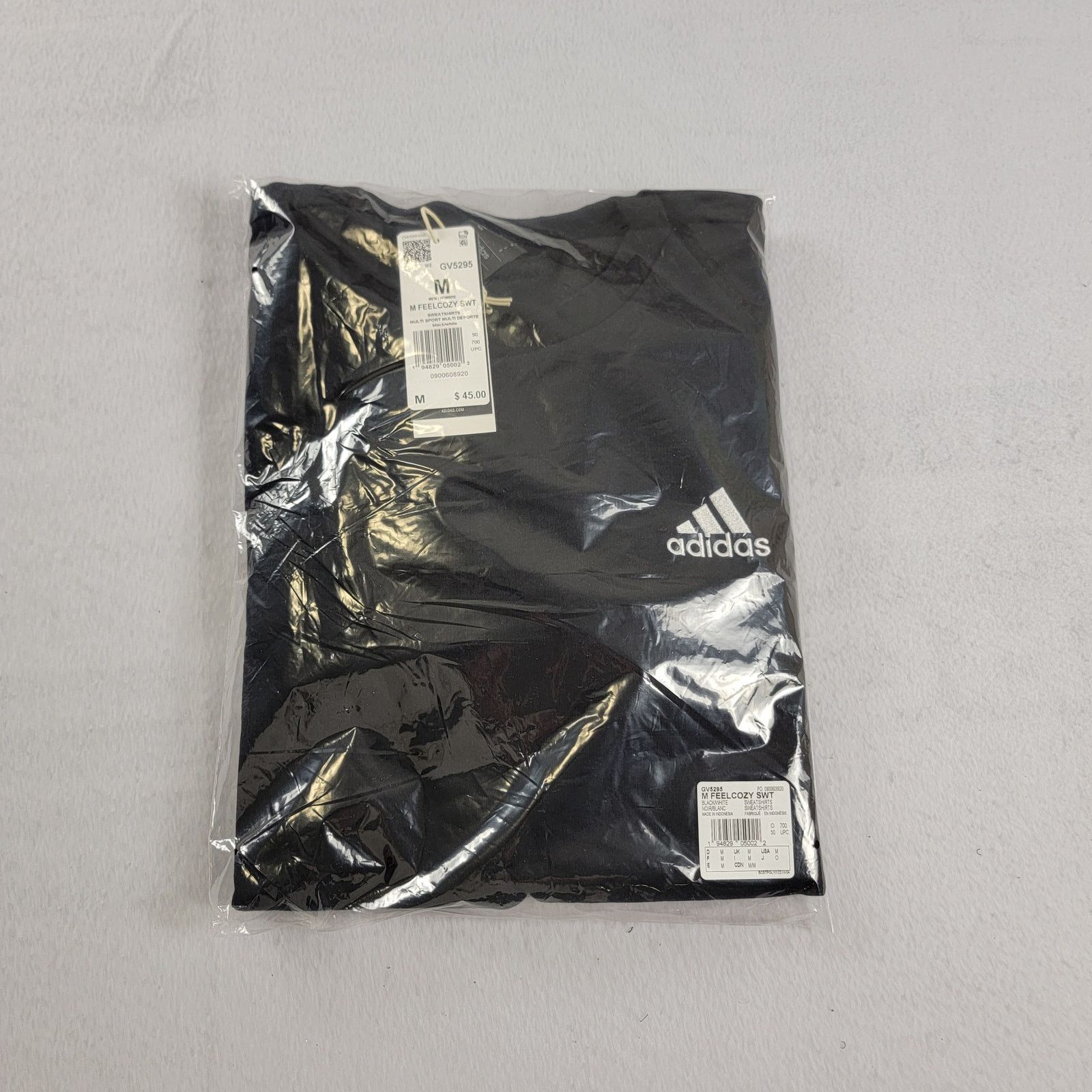 Adidas Adidas Mens Feelcozy Sweatshirt Black Sz M GV5295 (860-862) Size US M / EU 48-50 / 2 - 7 Thumbnail