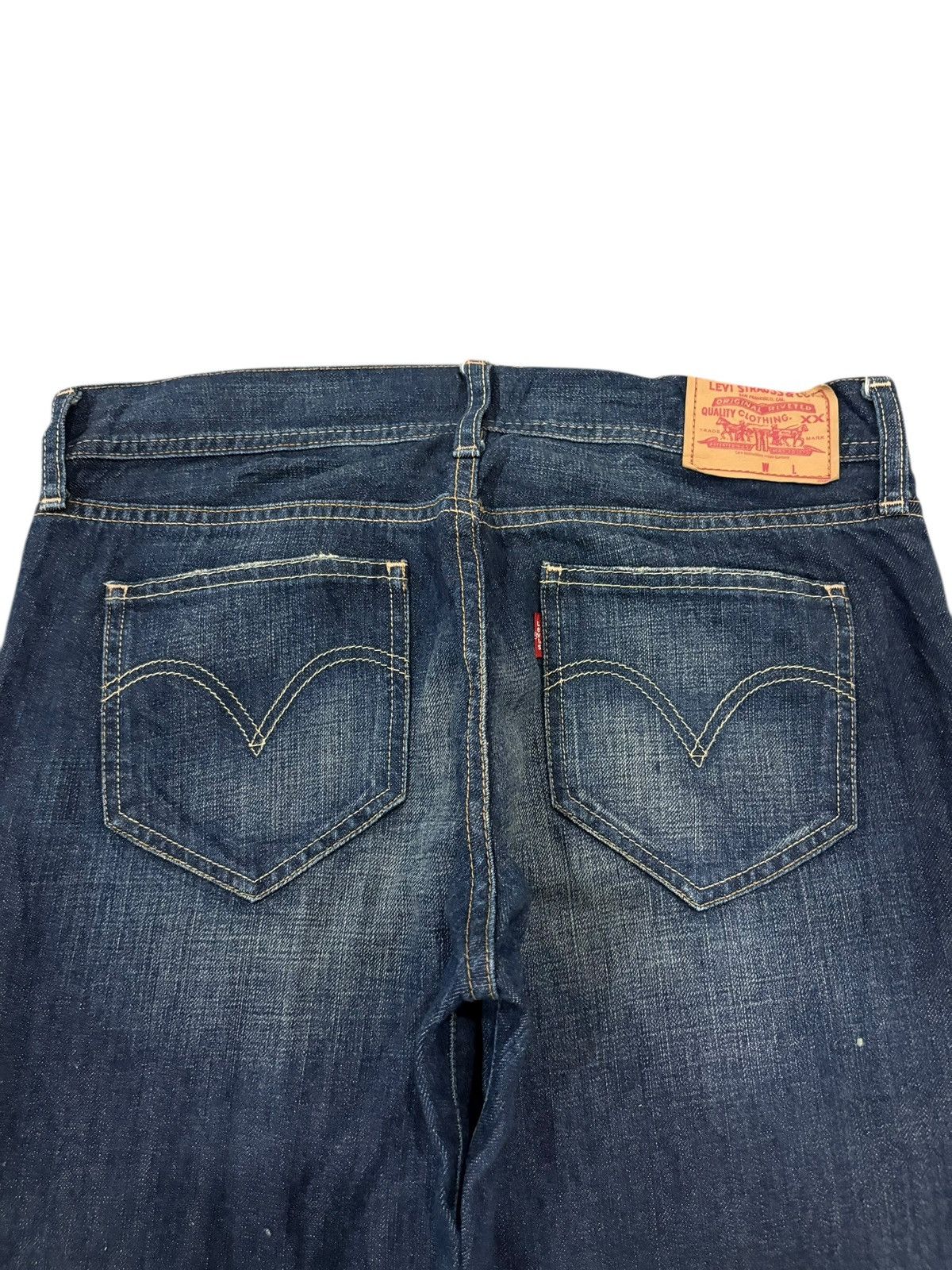 Levi's Vintage 90s Levis 535 Distress Loose Jeans Size 32" / US 10 / IT 46 - 4 Thumbnail