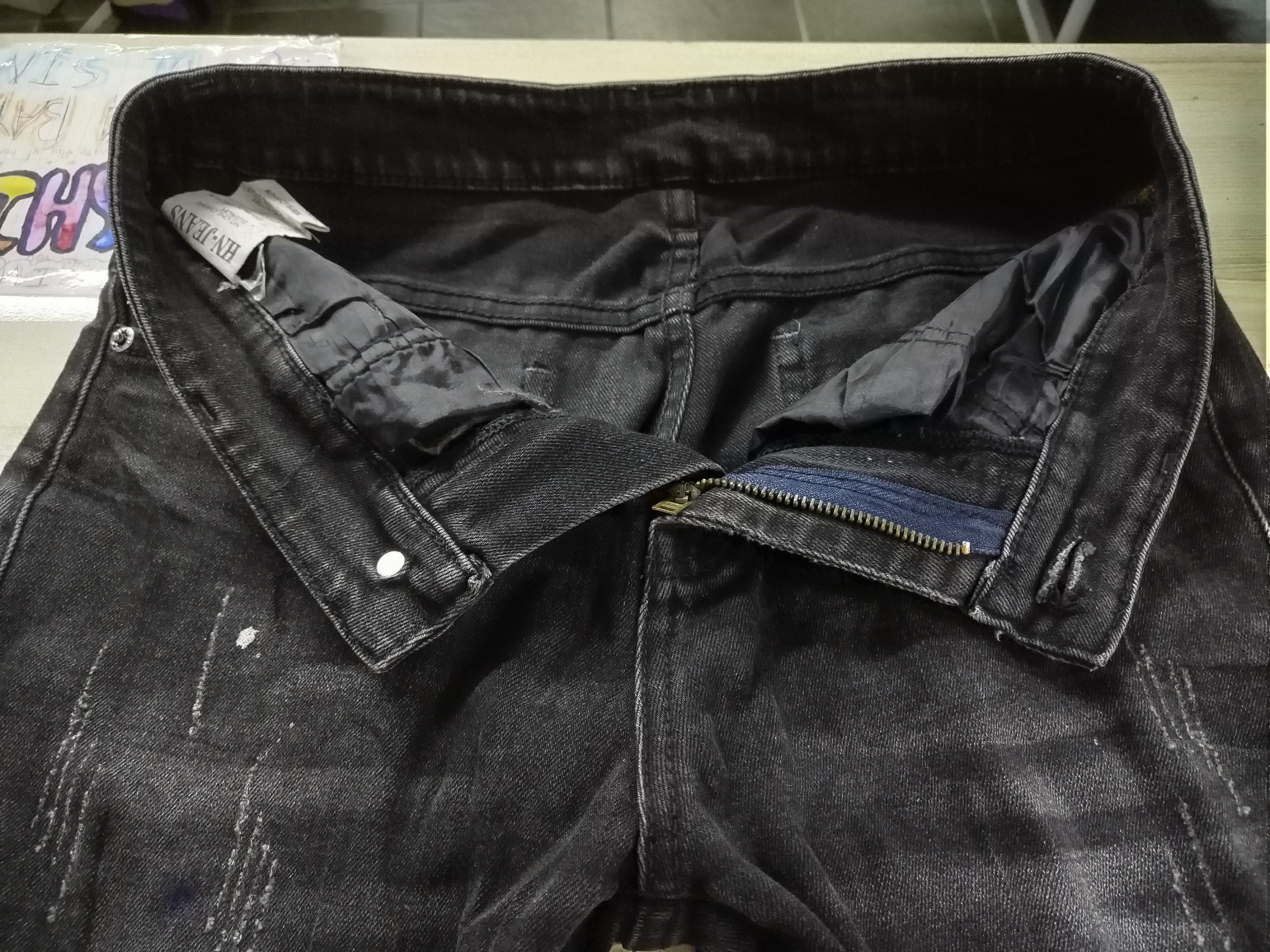 If Six Was Nine × Le Grande Bleu (L.G.B.) Nice Distressed Ribbed Stretchable Slim Jeans Size US 30 / EU 46 - 14 Thumbnail