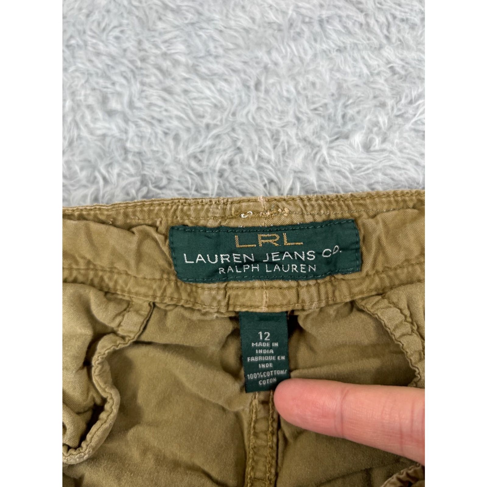 Ralph Lauren Lauren Ralph Lauren Women's Chino Shorts Size 12 Beige Cotton 6" Inseam Activewear Size 34" / US 12 / IT 48 - 7 Thumbnail