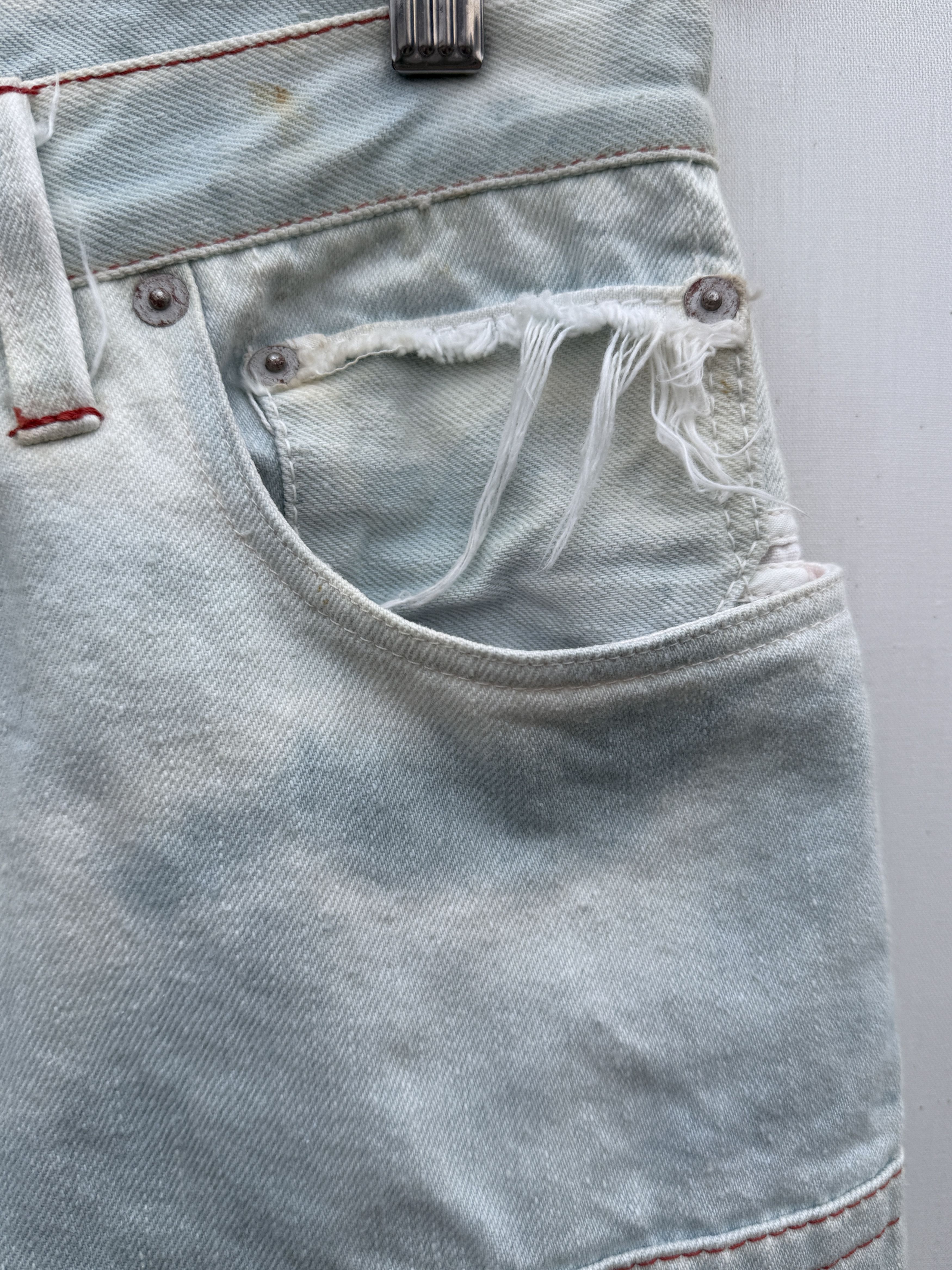 Other Vimeux Bleached Double Front Jeans Size US 34 / EU 50 - 5 Thumbnail