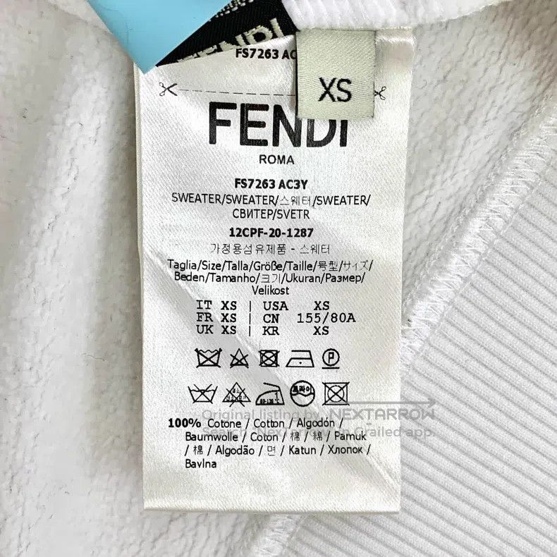 Fendi Fendi White Heart Letter Embroidered Cotton Hooded Drawstr Size XS / US 0-2 / IT 36-38 - 7 Thumbnail