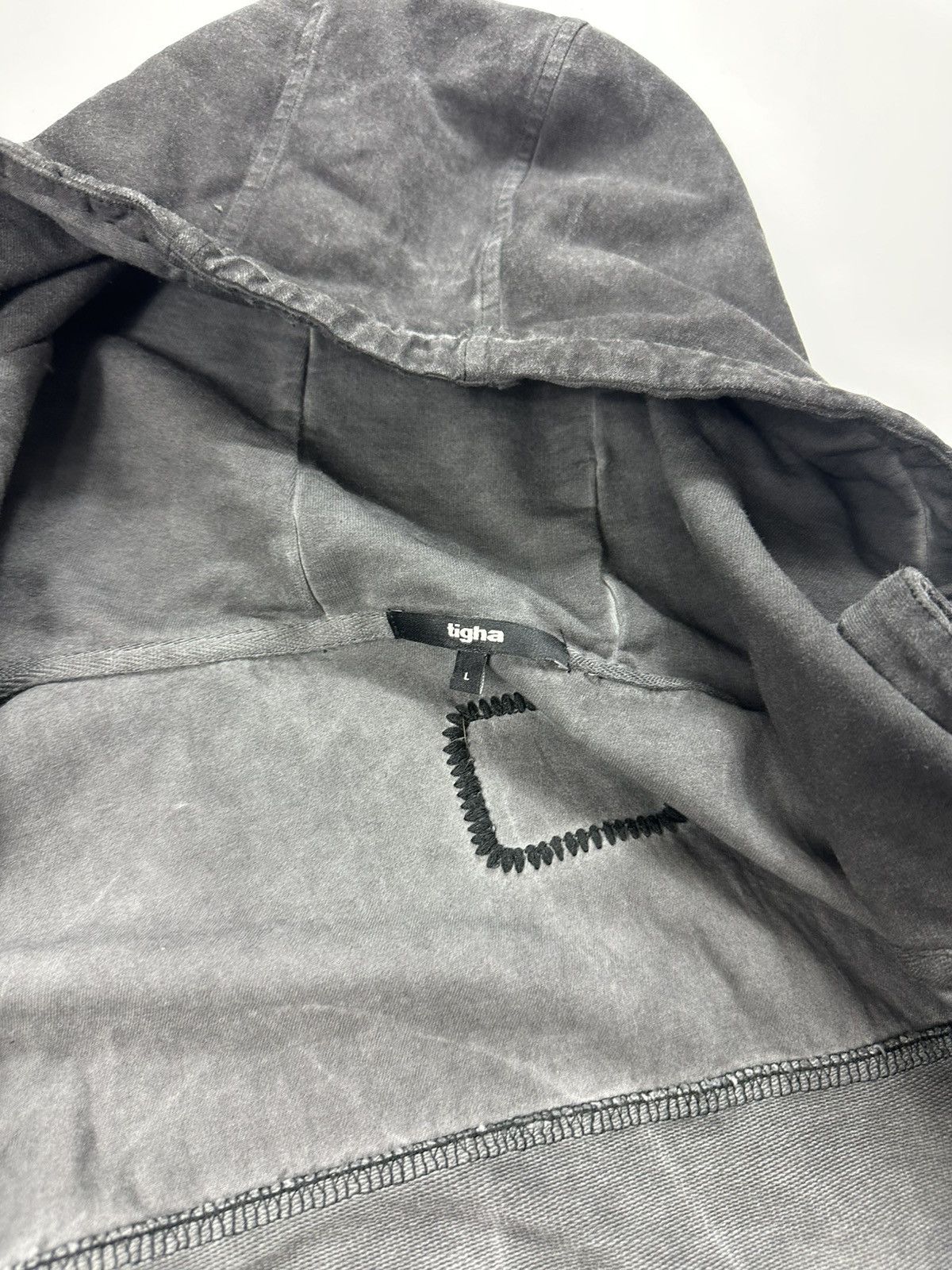 tigha tigha Hoodie Full Zip Gray Men's Size US L / EU 52-54 / 3 - 10 Thumbnail