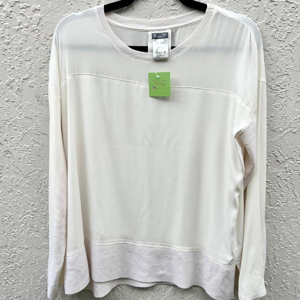 image of Kristensen Du Nord Long Sleeve Cashmere Pullover Top Cream, Women's (Size XS)