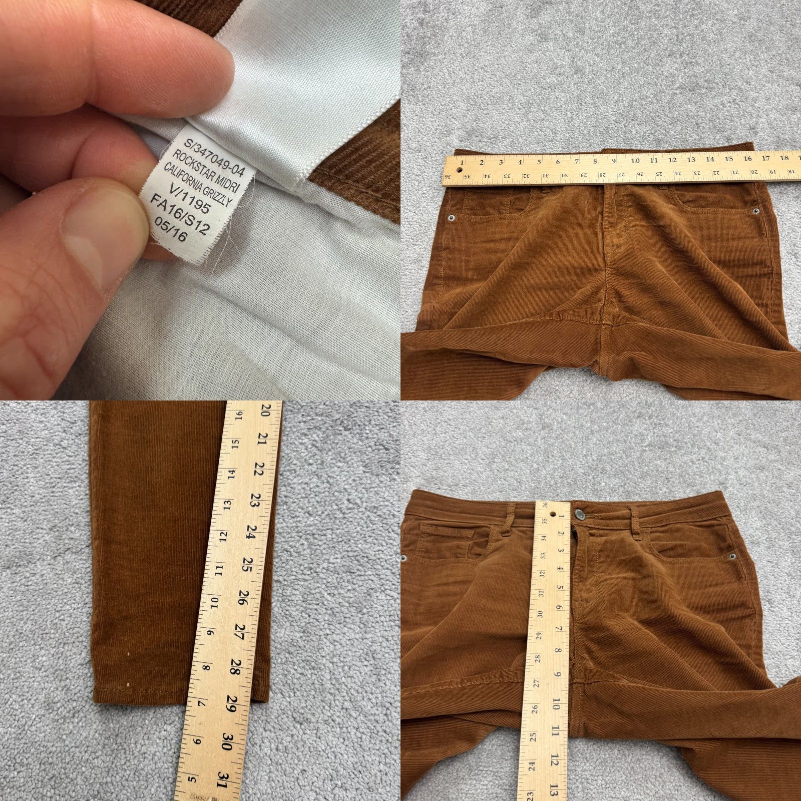 Old Navy Old Navy Pants Womens 8 Regular Brown Cotton Corduroy Mid Rise Straight Chino Casual Workwear - Mens? Size 30" / US 8 / IT 44 - 8 Thumbnail