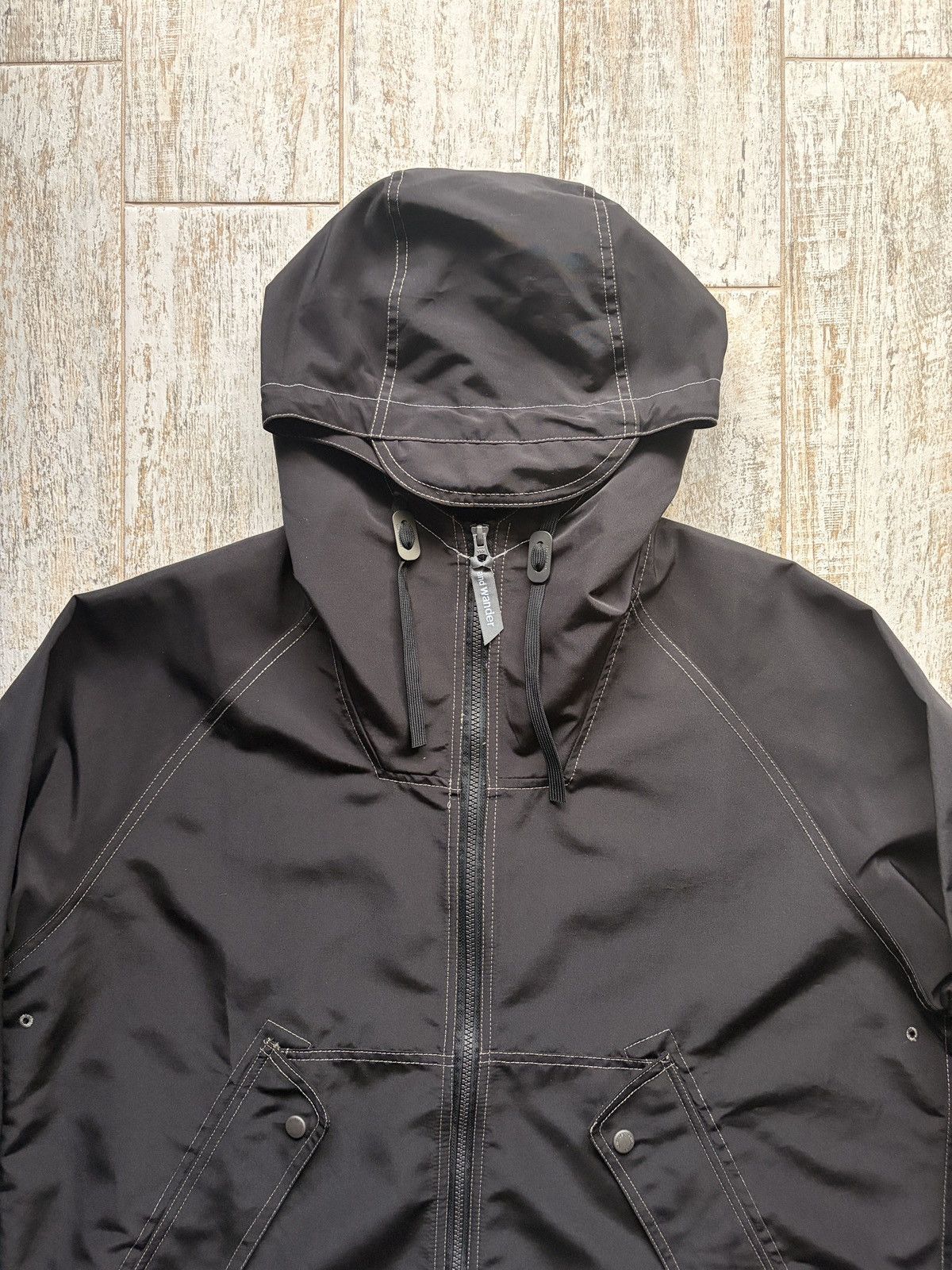 And Wander And Wander Black Windbreaker Size L Made in Japan Gorpcore Size US L / EU 52-54 / 3 - 2 Thumbnail
