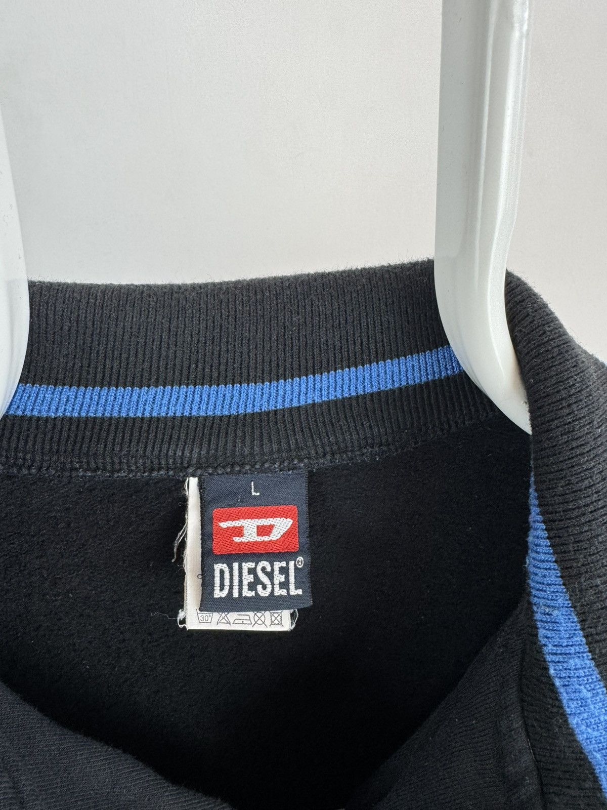 Diesel Vintage Diesel 1/3 Zip Pullower Made in Greece Size US L / EU 52-54 / 3 - 3 Thumbnail