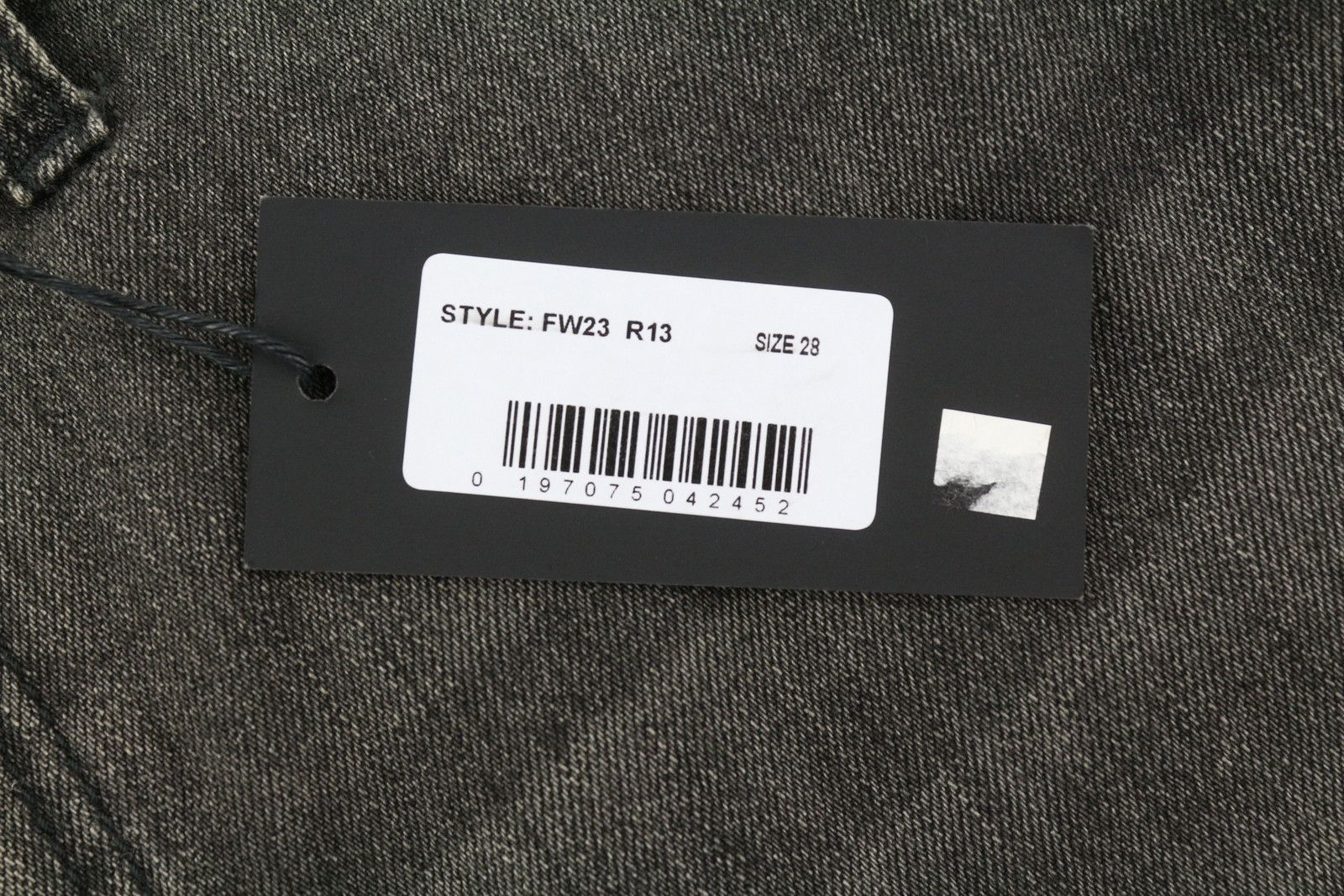 R13 DAMON PLEATED 28 Ellery Black Faded Washed Wide Leg 85803 Size 28" / US 6 / IT 42 - 6 Thumbnail