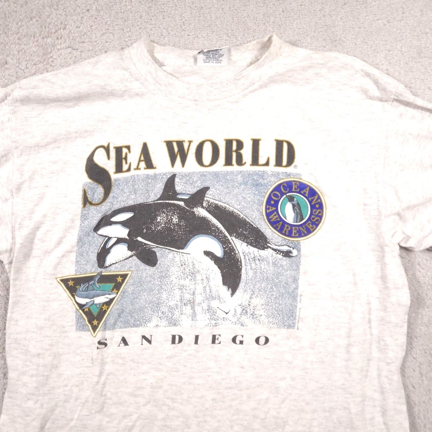 Vintage VINTAGE Sea World Cotton Express Shirt Mens L Gray Graphic Tee San Diego Size US L / EU 52-54 / 3 - 3 Thumbnail