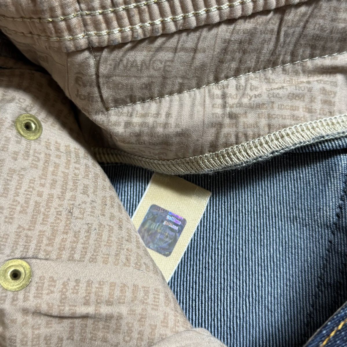 John Galliano NEW Galliano Glamour Star Y2K 00s Flared Jeans Size 25" / US 0 / IT 36 - 9 Thumbnail