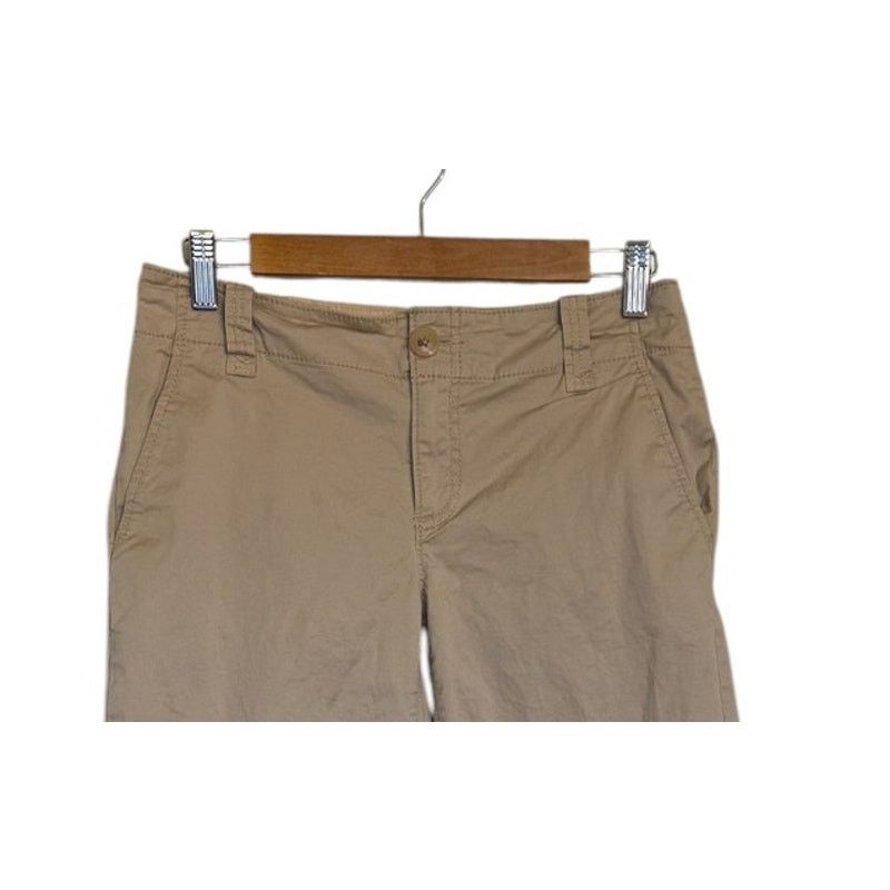 Banana Republic Banana Capris Women 4 Beige Martin Wide Leg Stretch Summer Size 27" / US 4 / IT 40 - 2 Thumbnail
