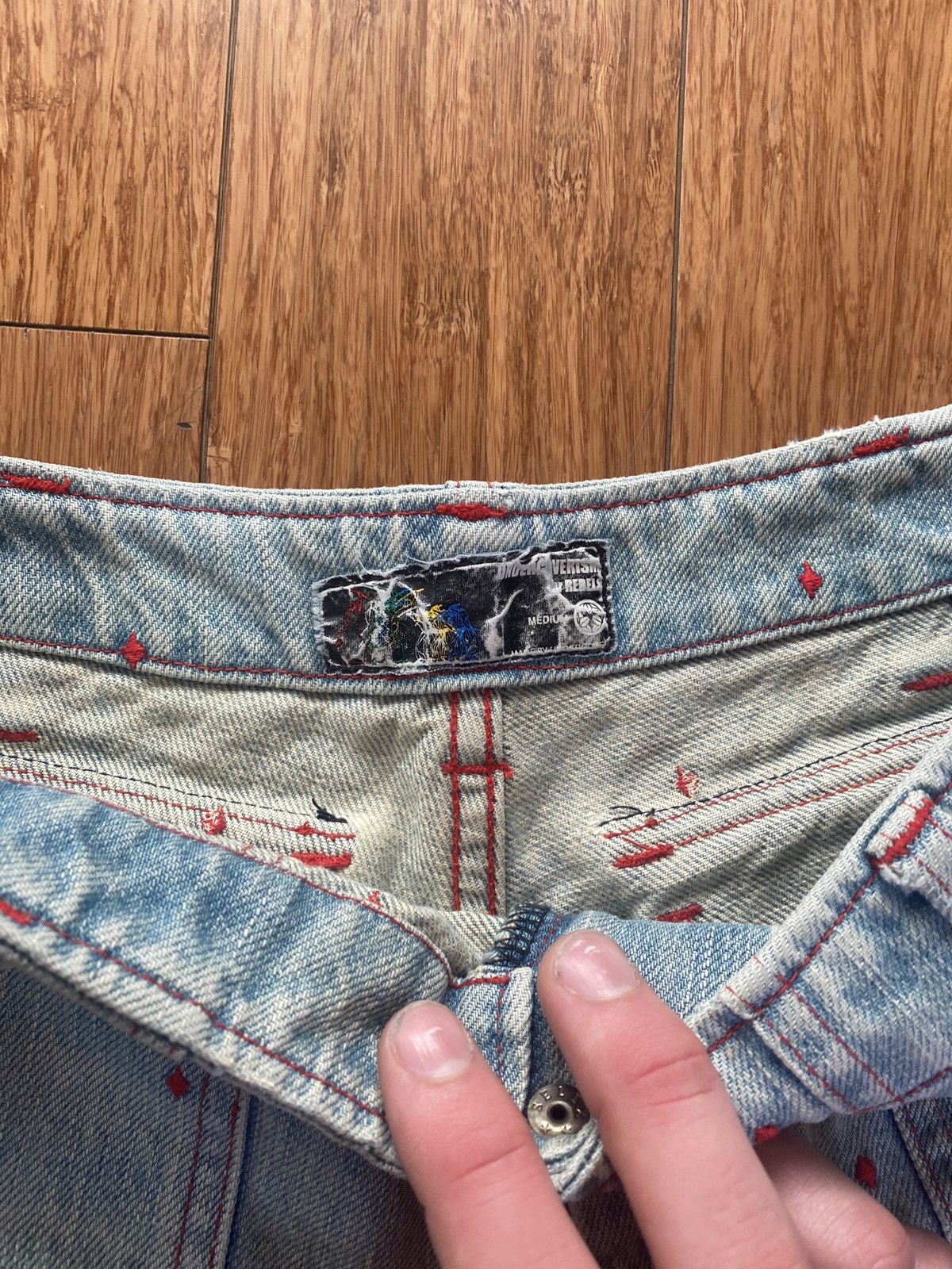 Undercover SS02 Undercover Blue Diamond Denim Size US 30 / EU 46 - 2 Thumbnail