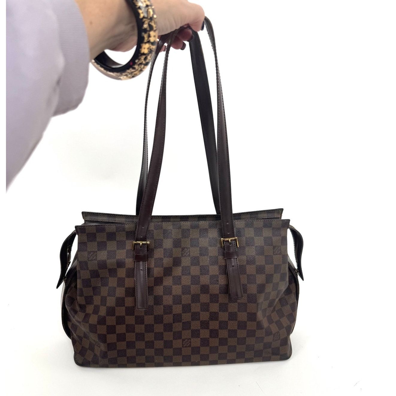 Louis Vuitton Louis Vuitton Brown Damier Ebene Chelsea Top Zip Tote Bag Size ONE SIZE - 2 Thumbnail