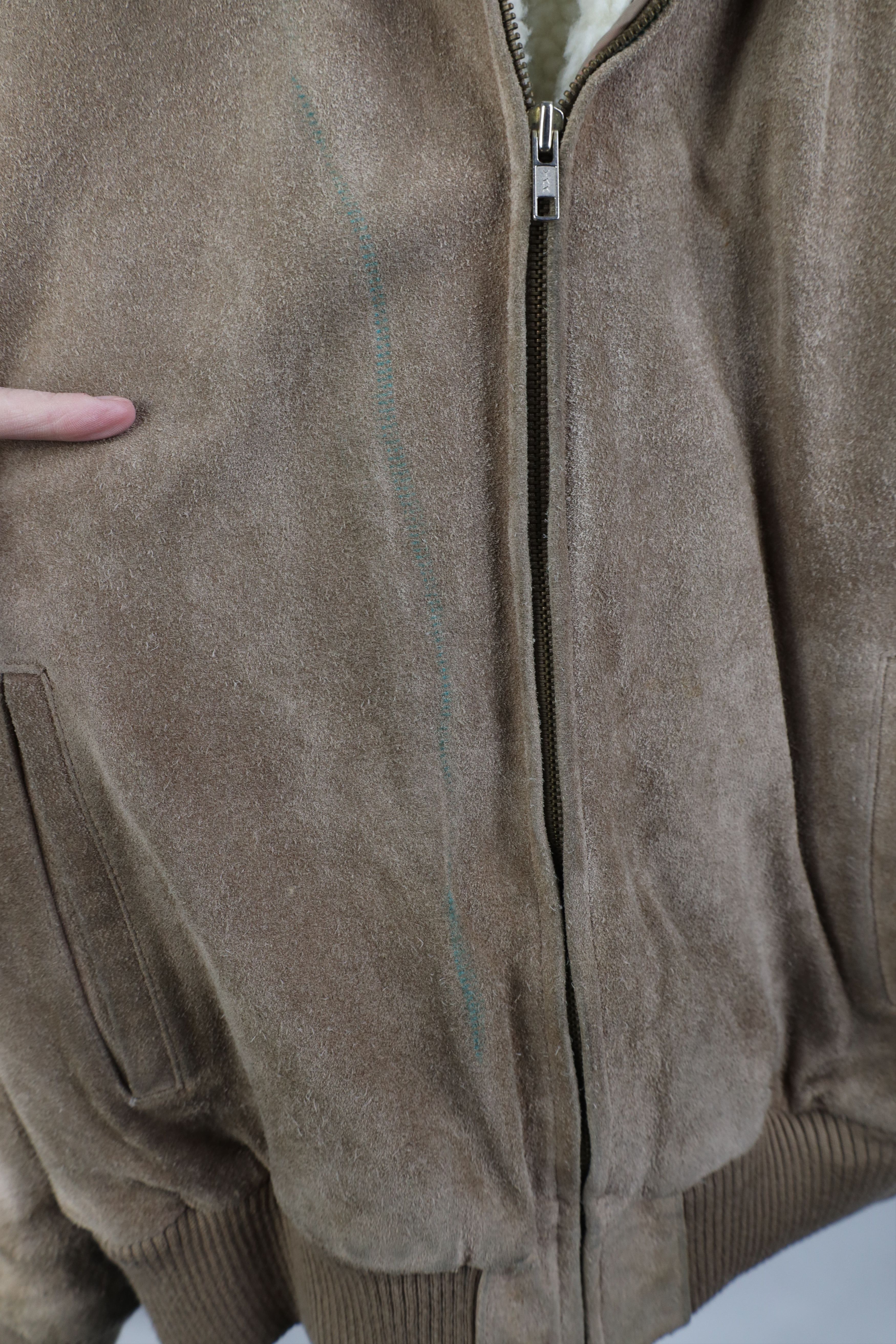 Vintage Vintage 70s Streetwear Suede Leather Cafe Bomber Jacket Size US L / EU 52-54 / 3 - 4 Thumbnail