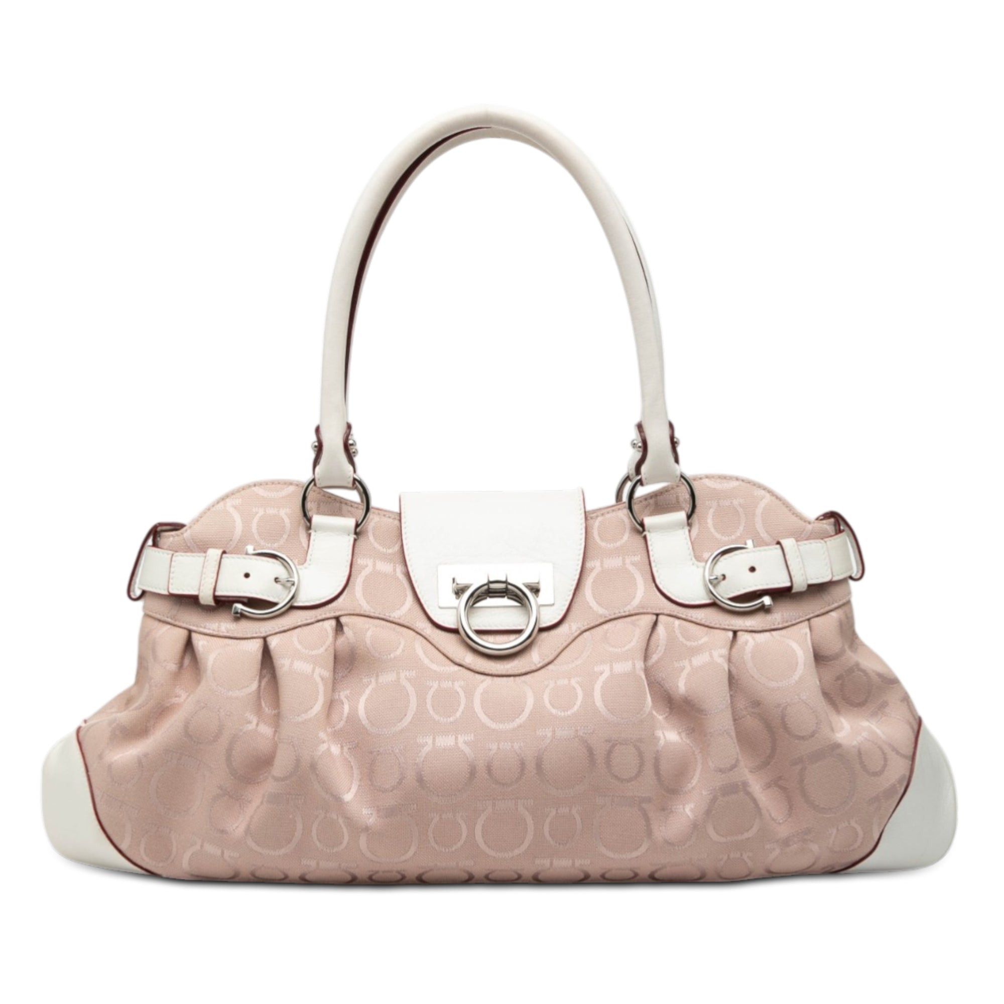 Salvatore Ferragamo Gancini Canvas Marisa Handbag Size ONE SIZE - 1 Thumbnail