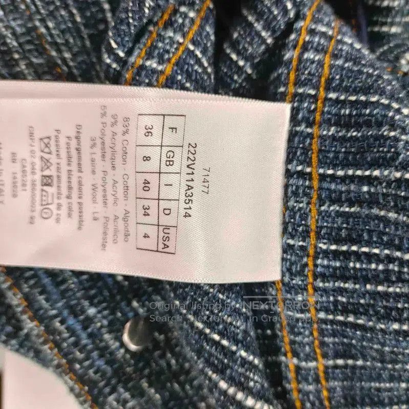 Dior Dior Dark Blue Cotton Women's Jacket . Size XS / US 0-2 / IT 36-38 - 4 Thumbnail