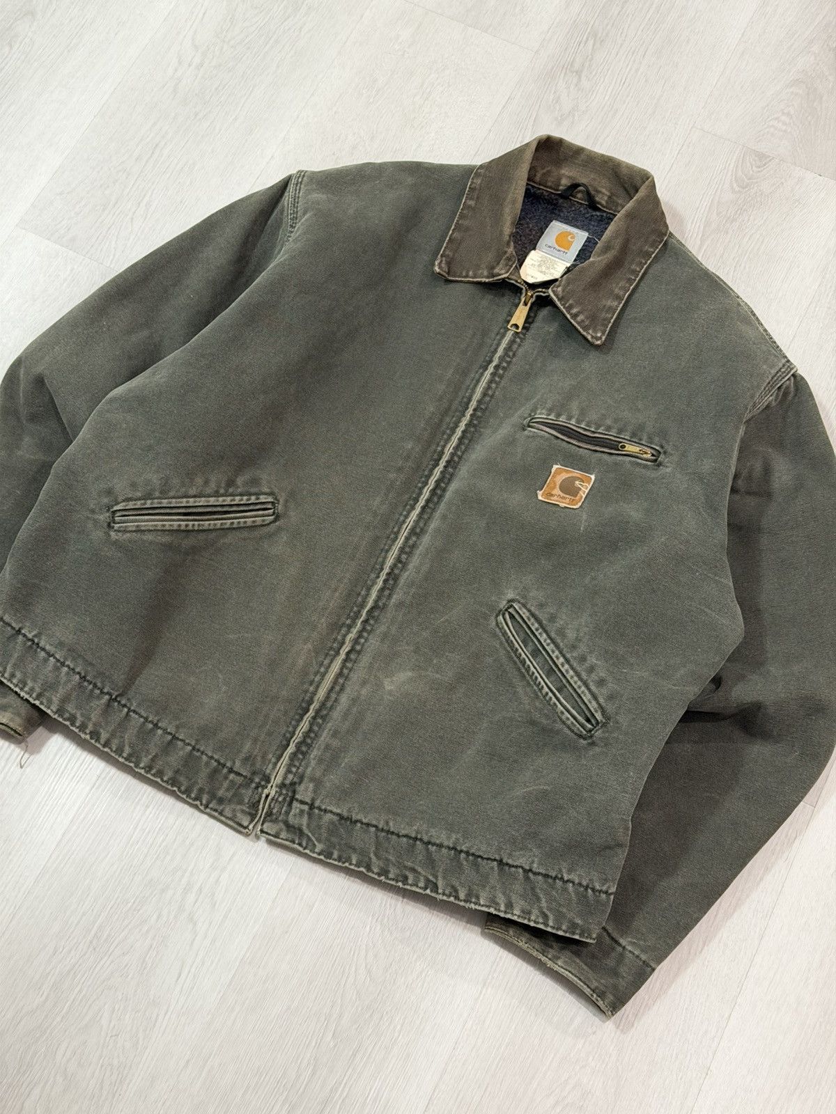 Carhartt Vintage 2001 Carhartt Detroit Jacket J97MOS MossGreen XL USA Size US XL / EU 56 / 4 - 8 Thumbnail