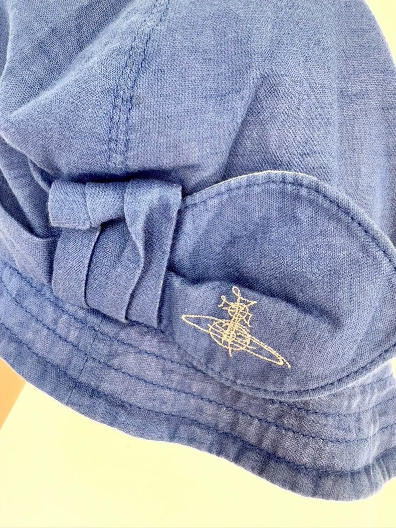 Vivienne Westwood Vivienne Westwood Used denim blue Saturn embroidered bowbo Size ONE SIZE - 3 Thumbnail
