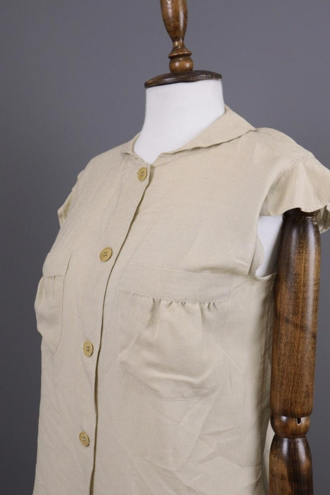 Giorgio Armani Giorgio Armani Vintage Beige Silk Blouse Shirt Size 44 / L Size M / US 6-8 / IT 42-44 - 5 Thumbnail