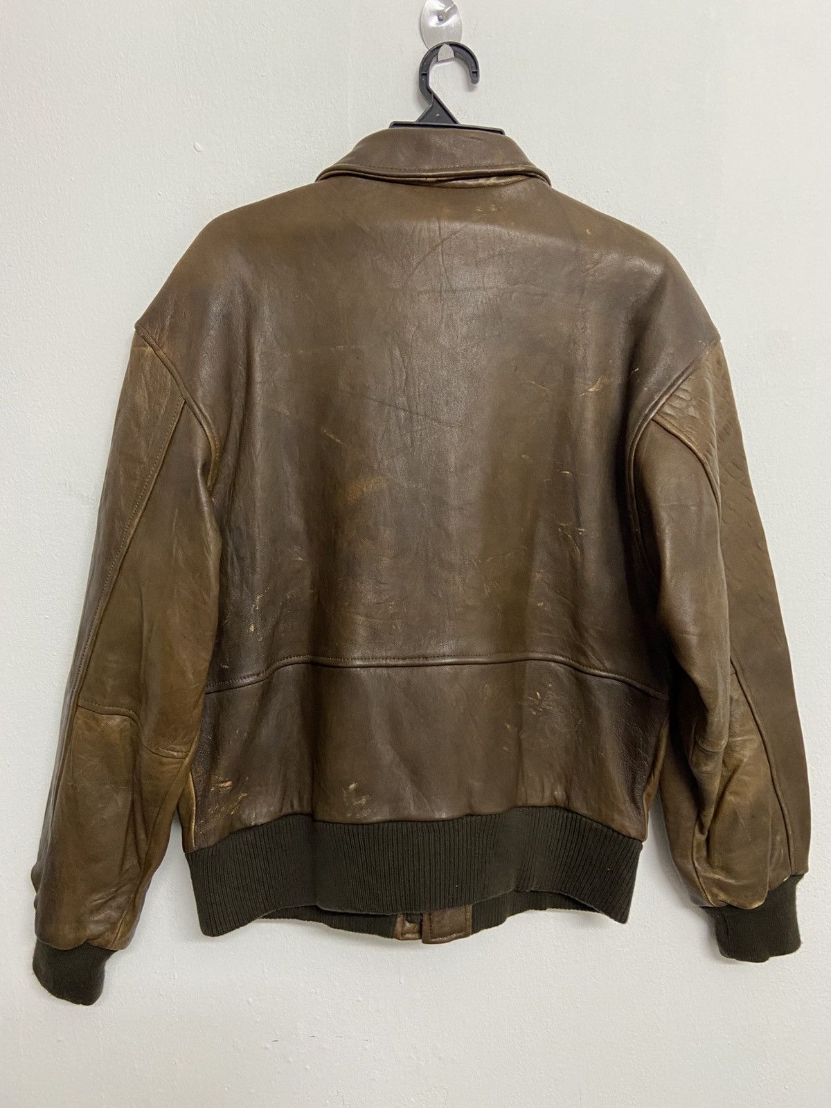 Gap Vintage Gap Leather Jacket G-1 Flight Brown Bomber Jacket Size US M / EU 48-50 / 2 - 9 Thumbnail