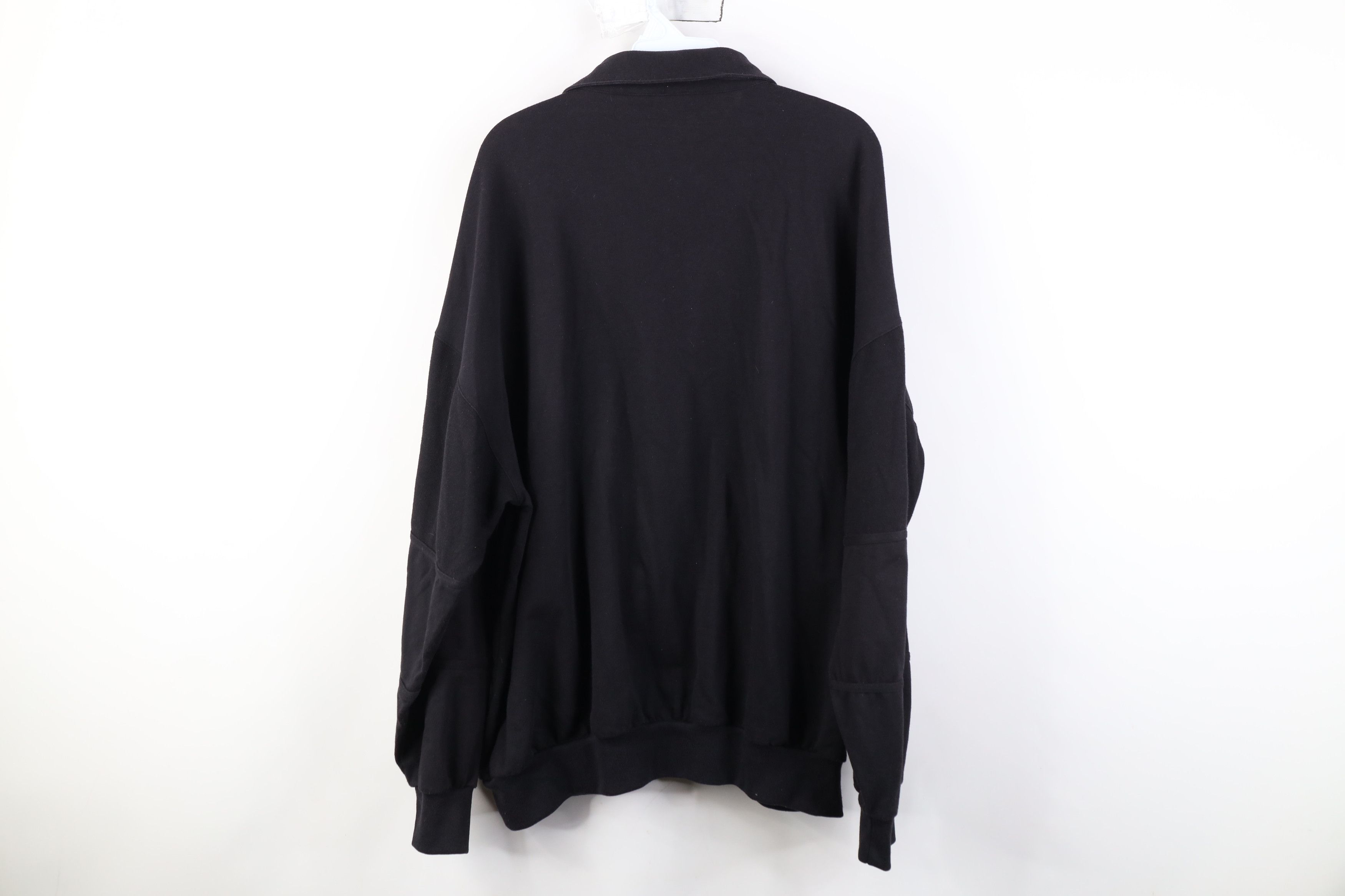 Vintage Vintage 90s Streetwear Long Sleeve Rugby Polo Shirt Black Size US XXL / EU 58 / 5 - 11 Thumbnail