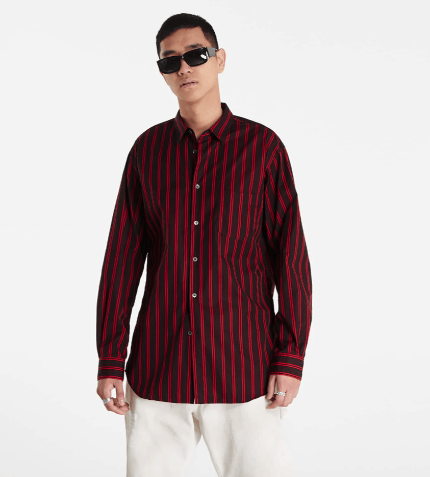 Comme des Garcons SHIRT CDG RED PINSTRIPE SHIRT Size US XL / EU 56 / 4 - 4 Thumbnail