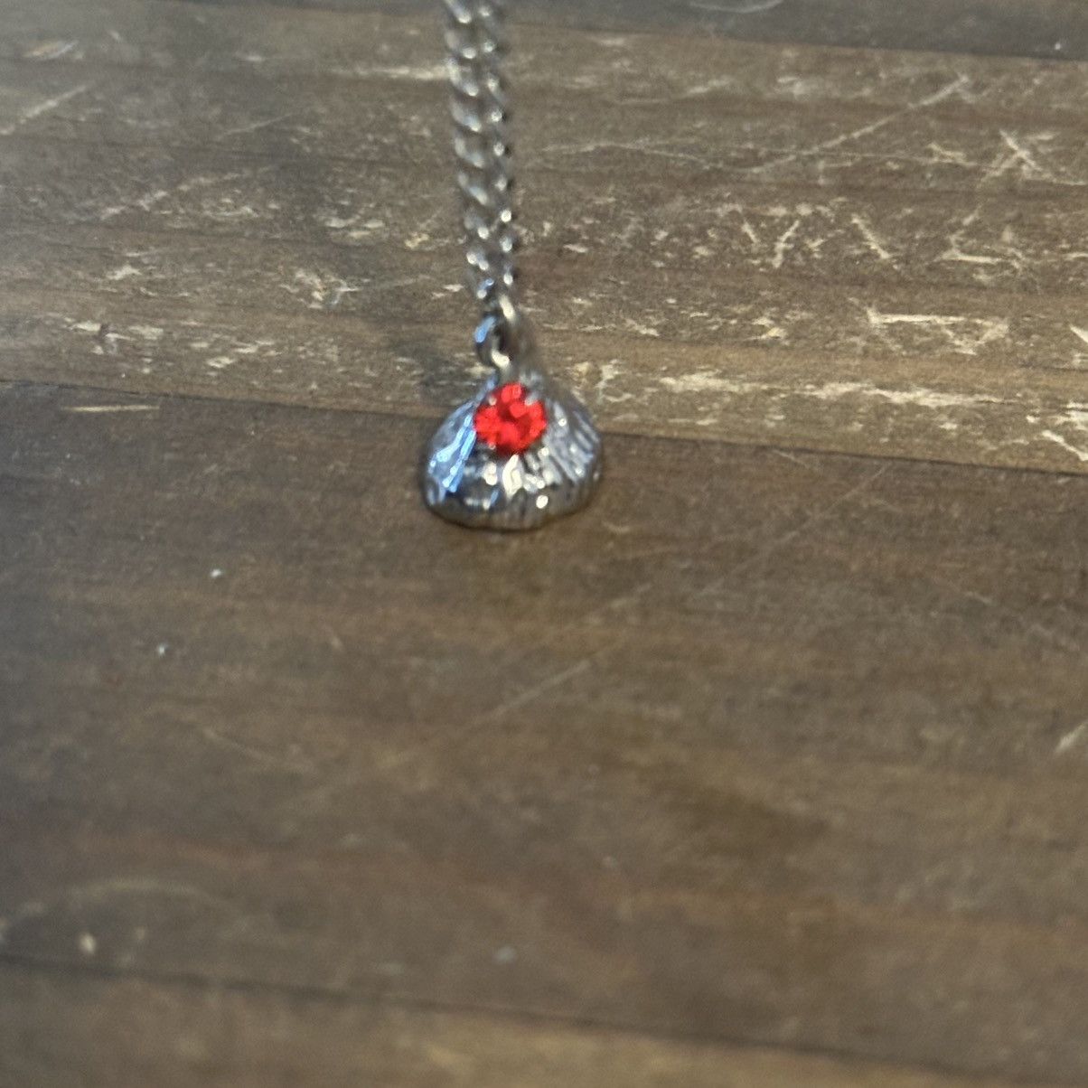 Vintage Vintage silver tone Hersey’s kiss pendant necklace Size ONE SIZE - 3 Thumbnail