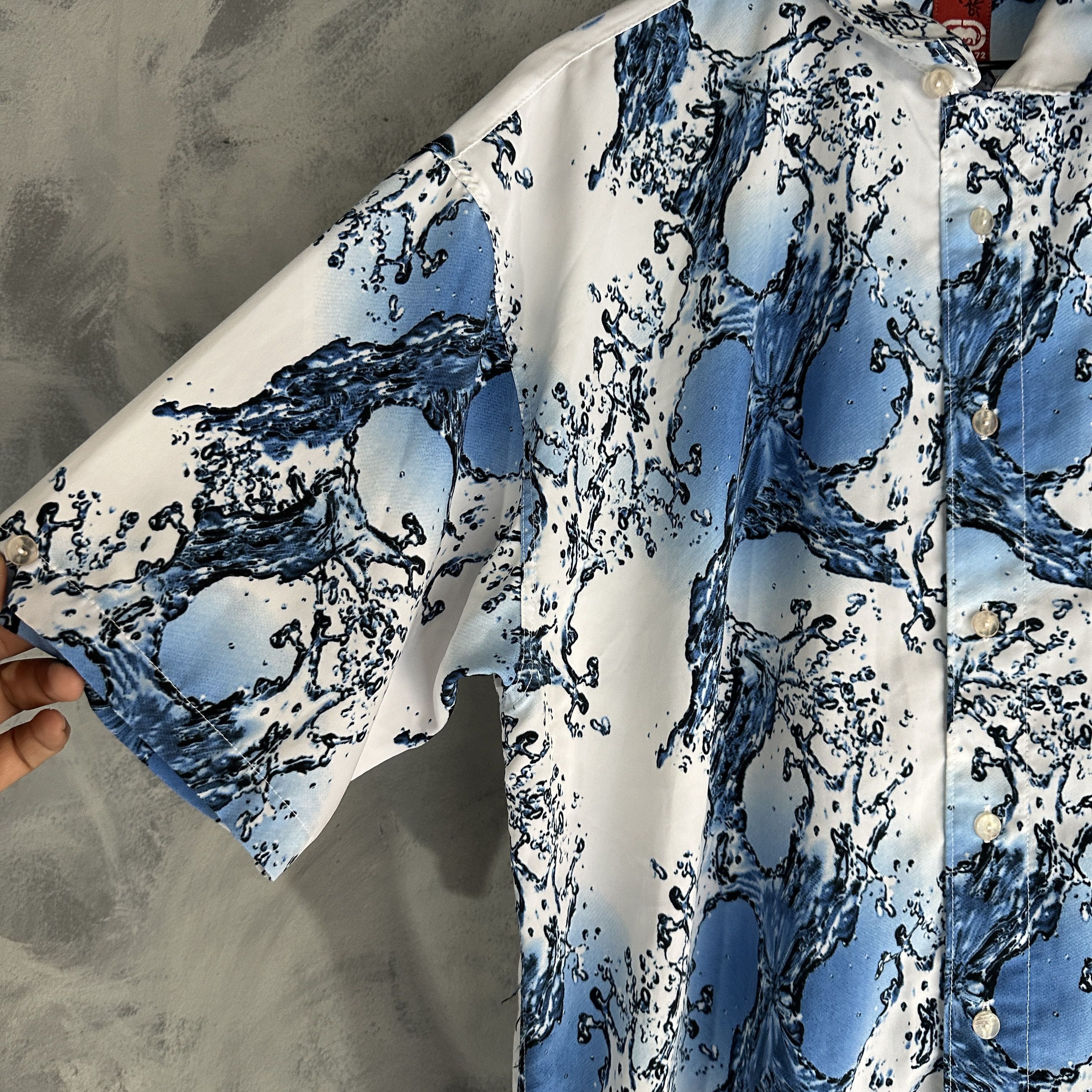 Ecko Unltd. Vtg Ecko Unltd Button Up Shirt Y2K Water Ecko Summer 2000 Size US L / EU 52-54 / 3 - 3 Thumbnail