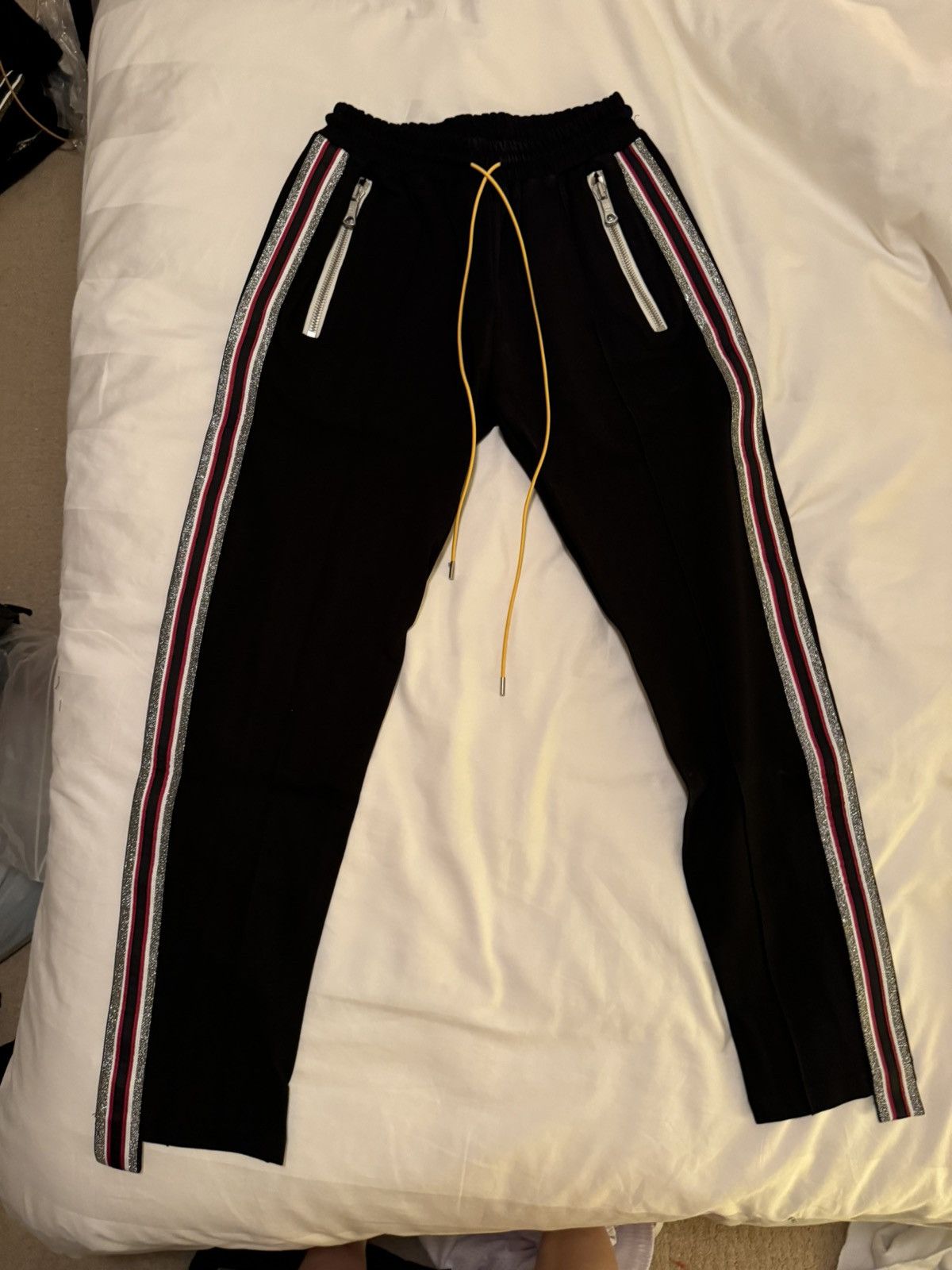 Rhude Rhude Traxedo Pants with Red/Silver tape Size US 29 - 3 Thumbnail