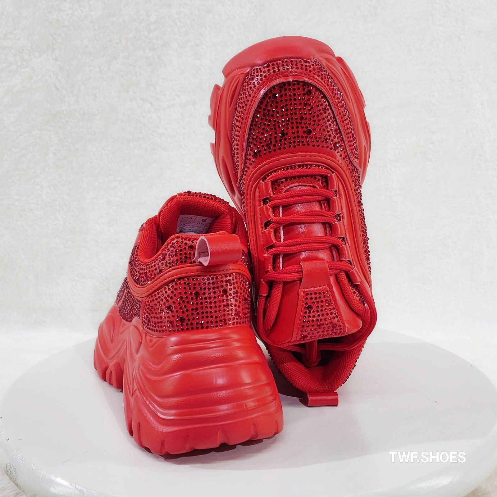 Other Cush Sport Rhinestone Comfy Platform Light Weight Sneakers R Size US 7 / IT 37 - 2 Thumbnail