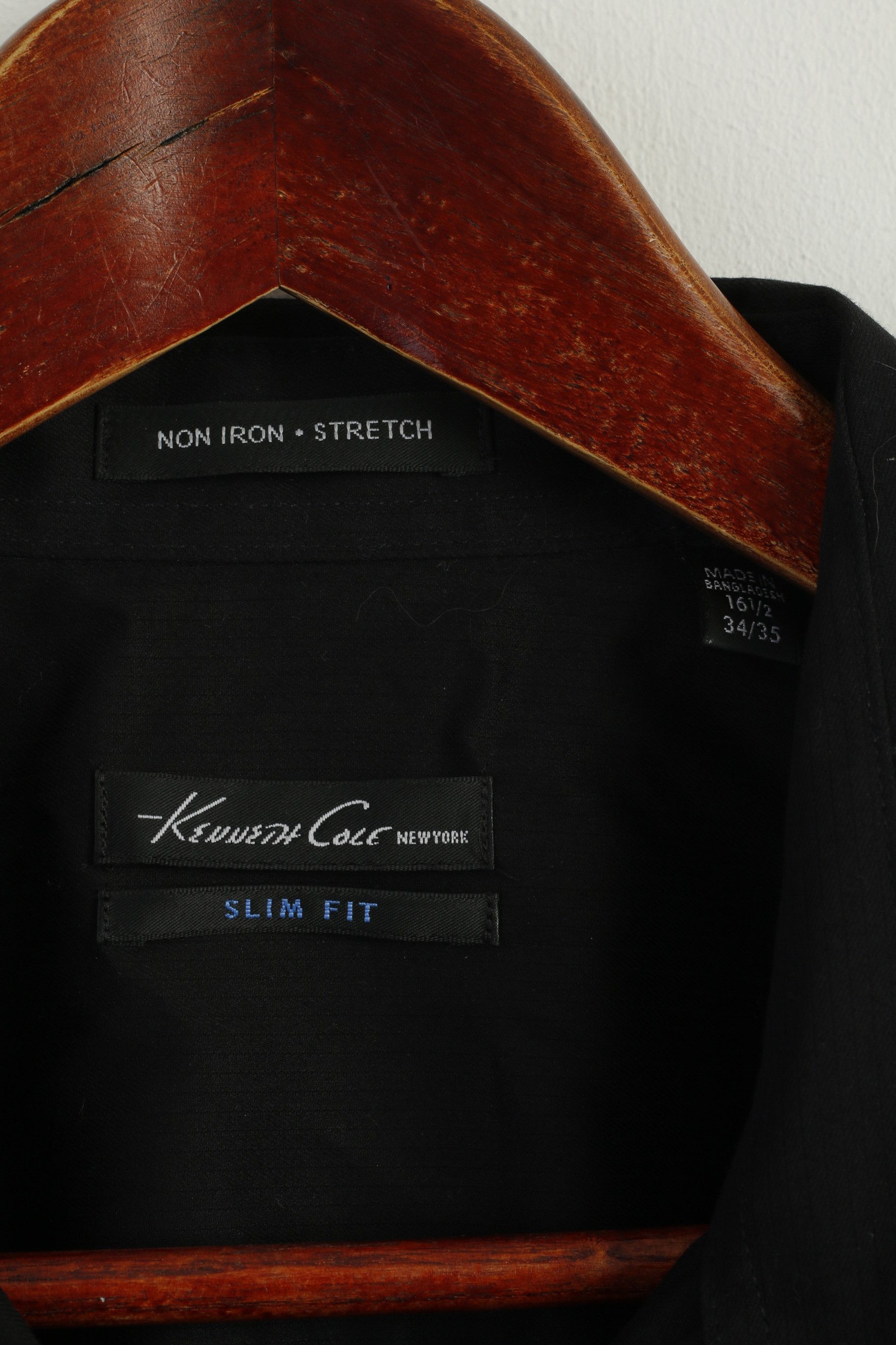 Kenneth Cole Kenneth Cole Men 16.5 L Casual Shirt Black Cotton 8853 Size US L / EU 52-54 / 3 - 4 Thumbnail