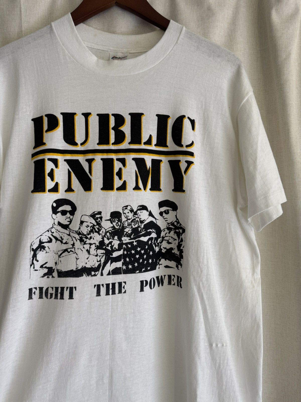 Vintage 1987 Single Stitch Public Enemy Fight The Power Vintage Tee Size US L / EU 52-54 / 3 - 2 Thumbnail
