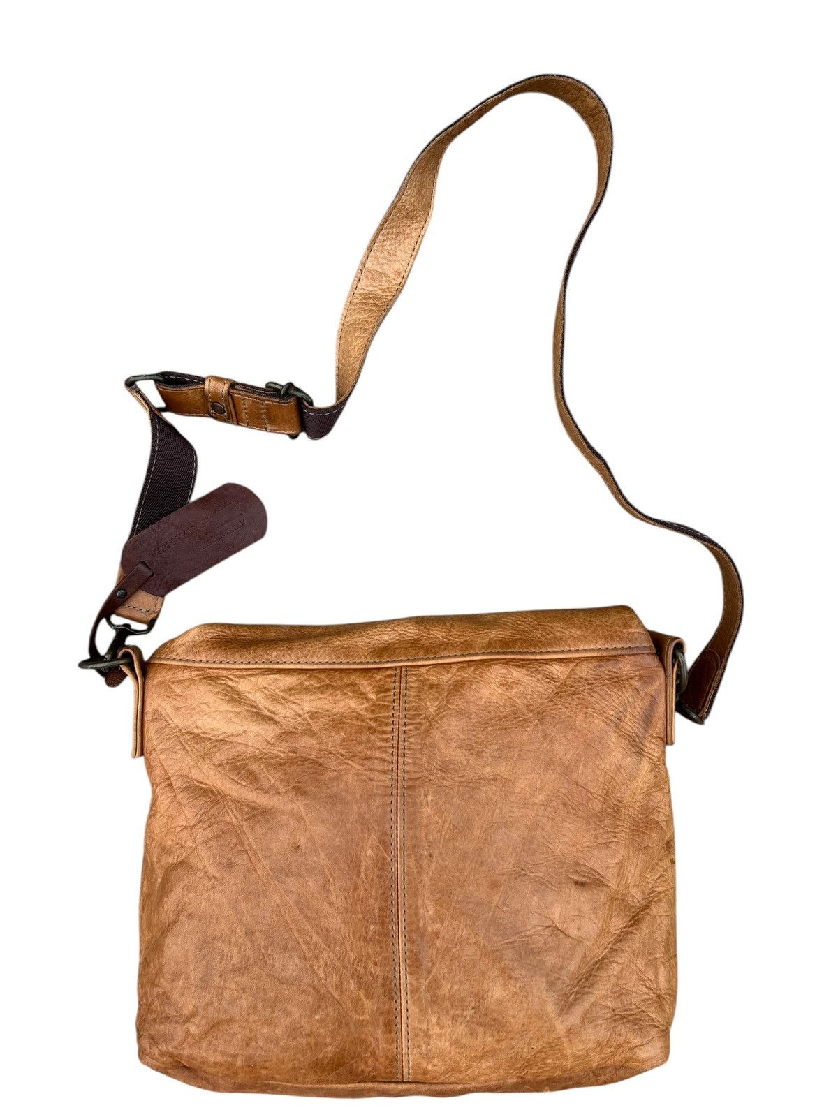 Leather Vintage Vanity Bash Japan Distressed Patina Leather Bag Size ONE SIZE - 10 Thumbnail