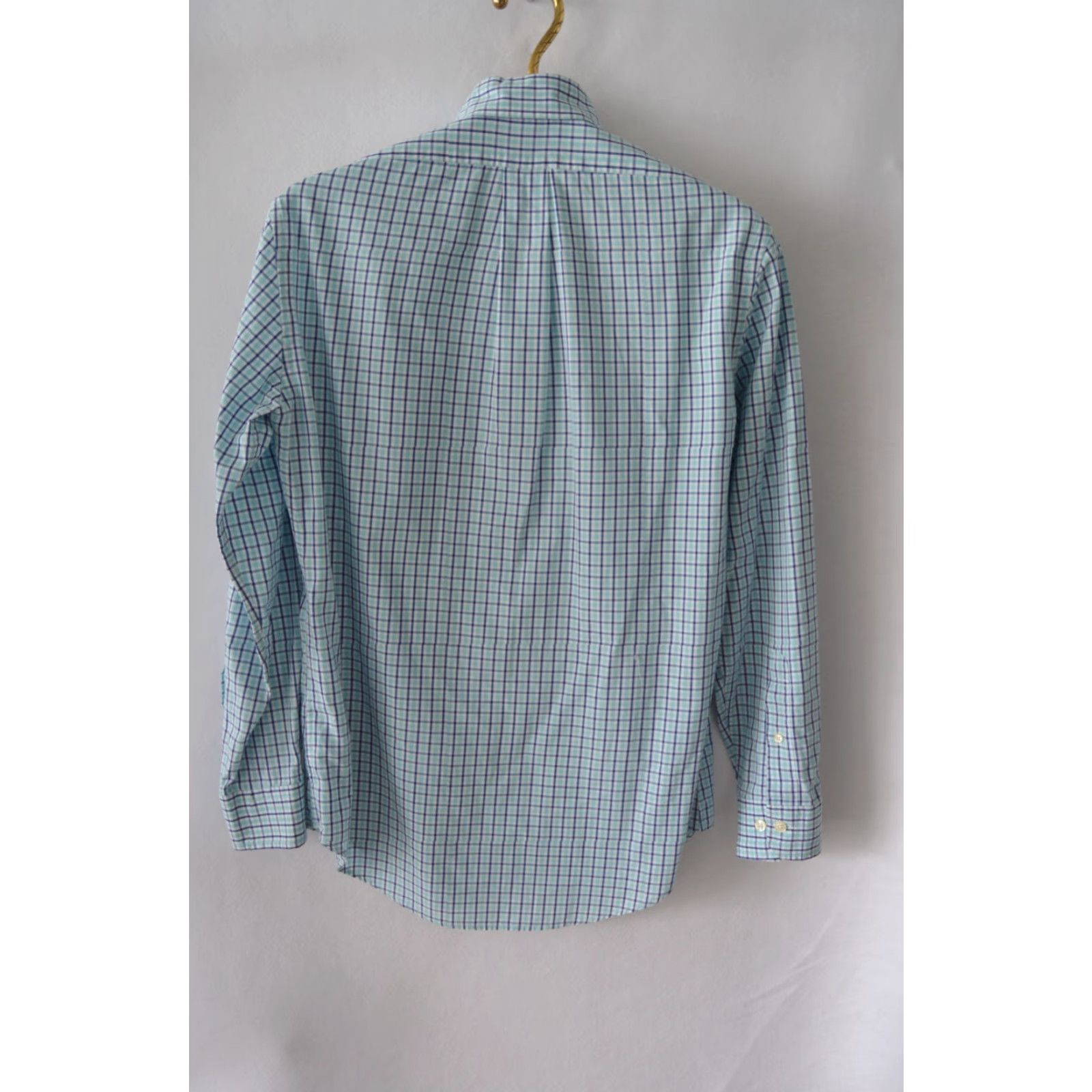 Brooks Brothers Brooks Brothers Men's Small Plaid Button Up Regent Shirt Blue Non Iron Stretch Size US S / EU 44-46 / 1 - 2 Thumbnail