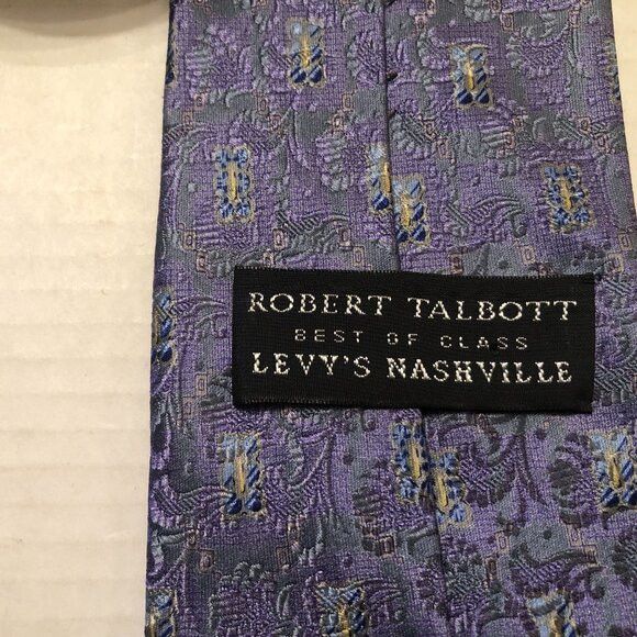 Robert Talbott Robert talbott men's new purple 100%silk tie 4" X 60" Size ONE SIZE - 4 Thumbnail