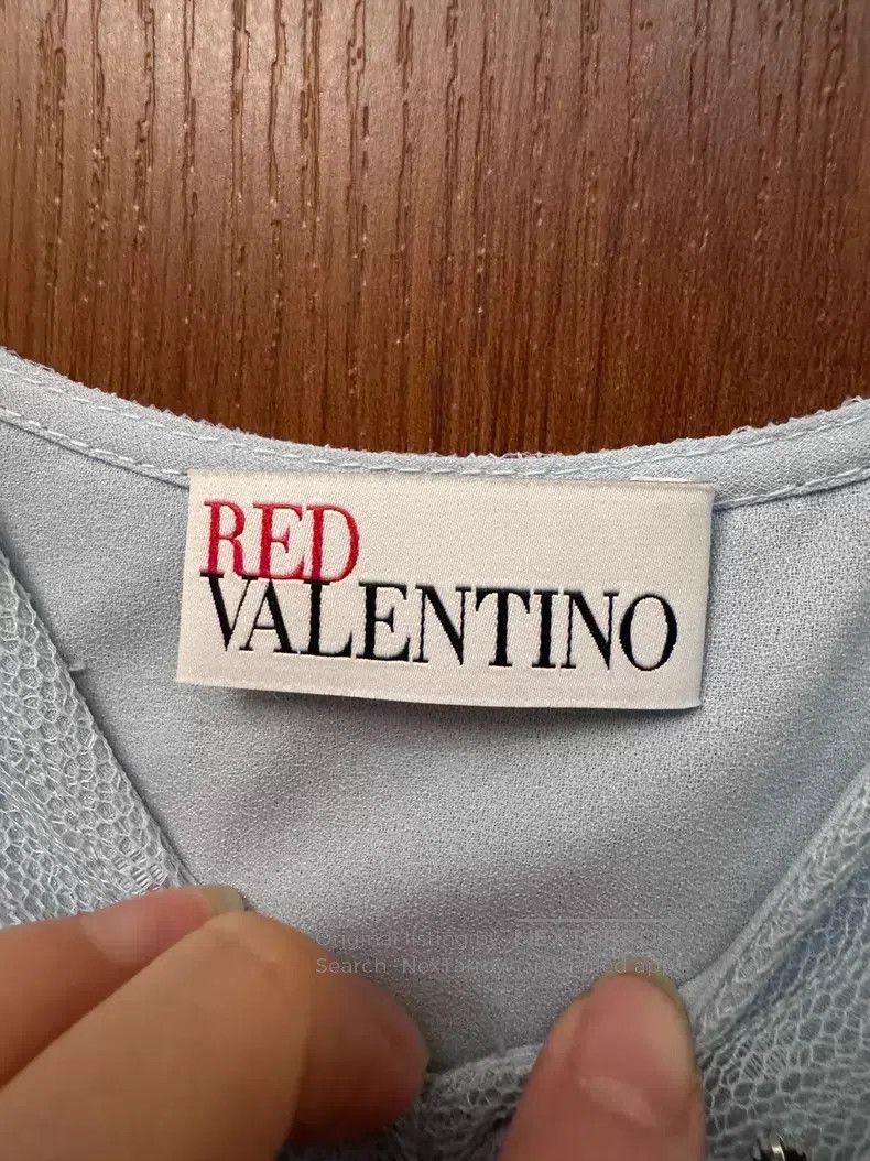 Valentino Valentino Light blue polka dot lace mesh skirt Size M / US 6-8 / IT 42-44 - 8 Thumbnail