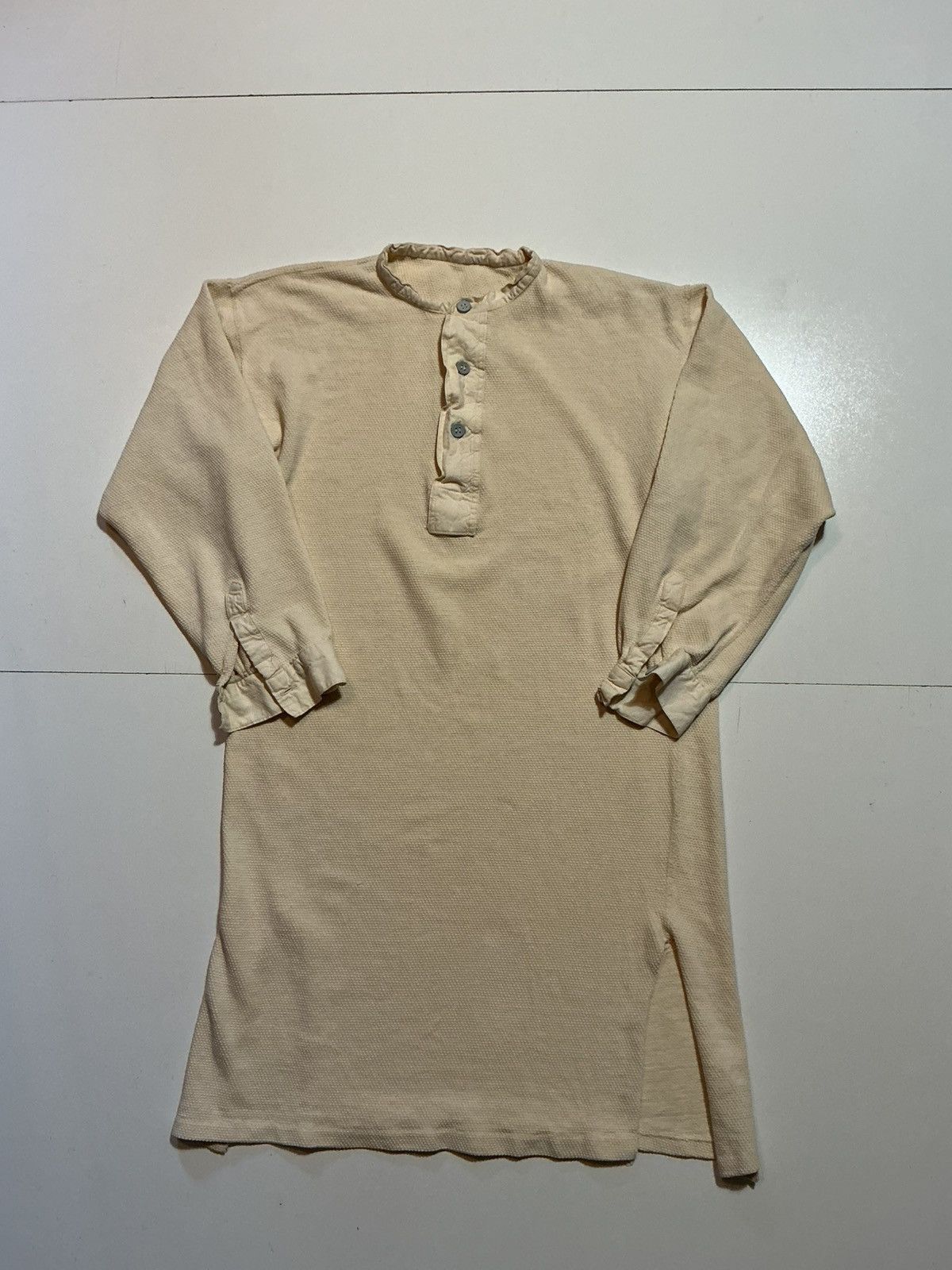 Vintage Vintage Long Johns Thermal Nightshirt Baselayer Henley Shirt Size US S / EU 44-46 / 1 - 1 Thumbnail