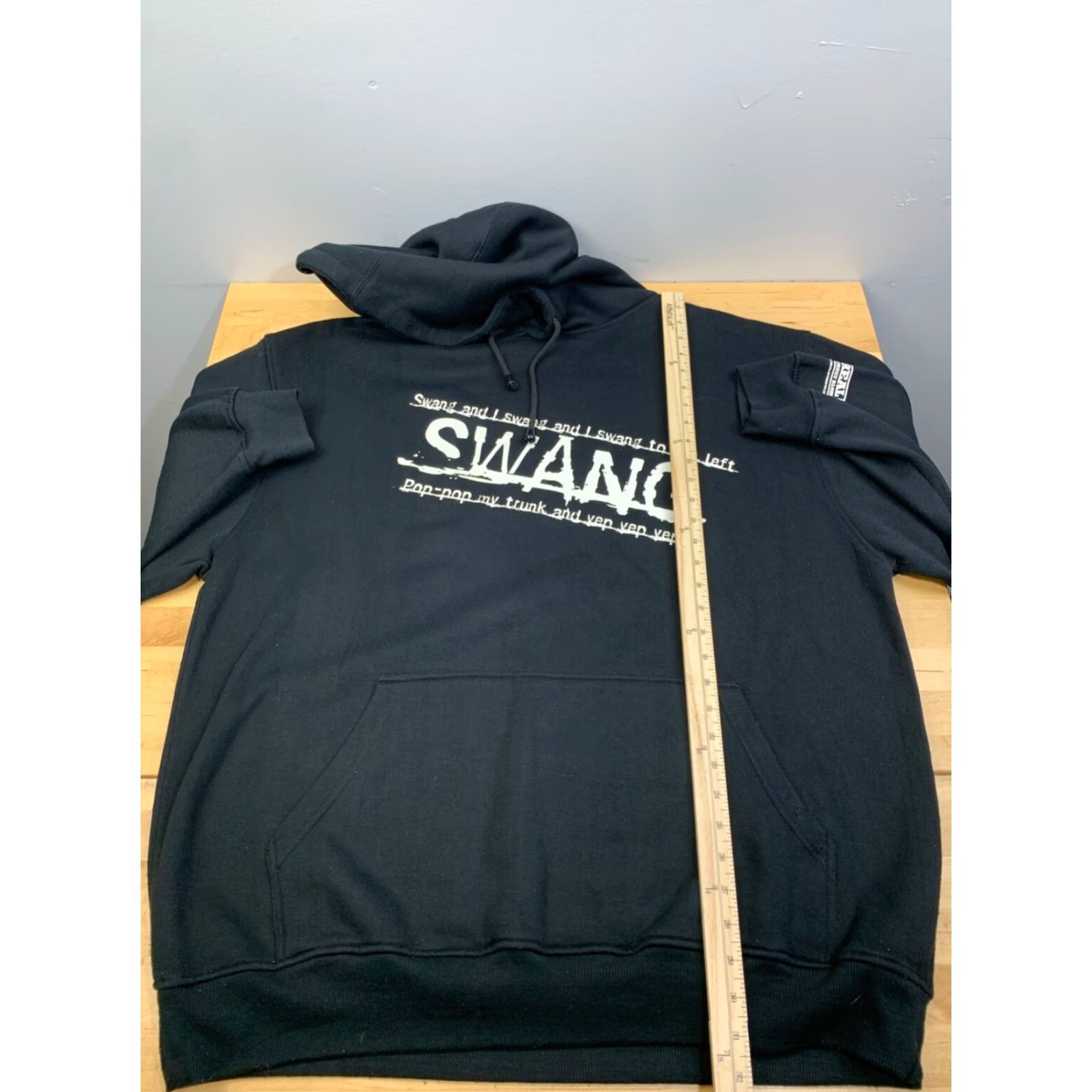 Vintage VINTAGE Swang Texas Rap Hoodie Mens 2XL Black DJ Screw Houston Slab 11342 Size US XXL / EU 58 / 5 - 5 Thumbnail