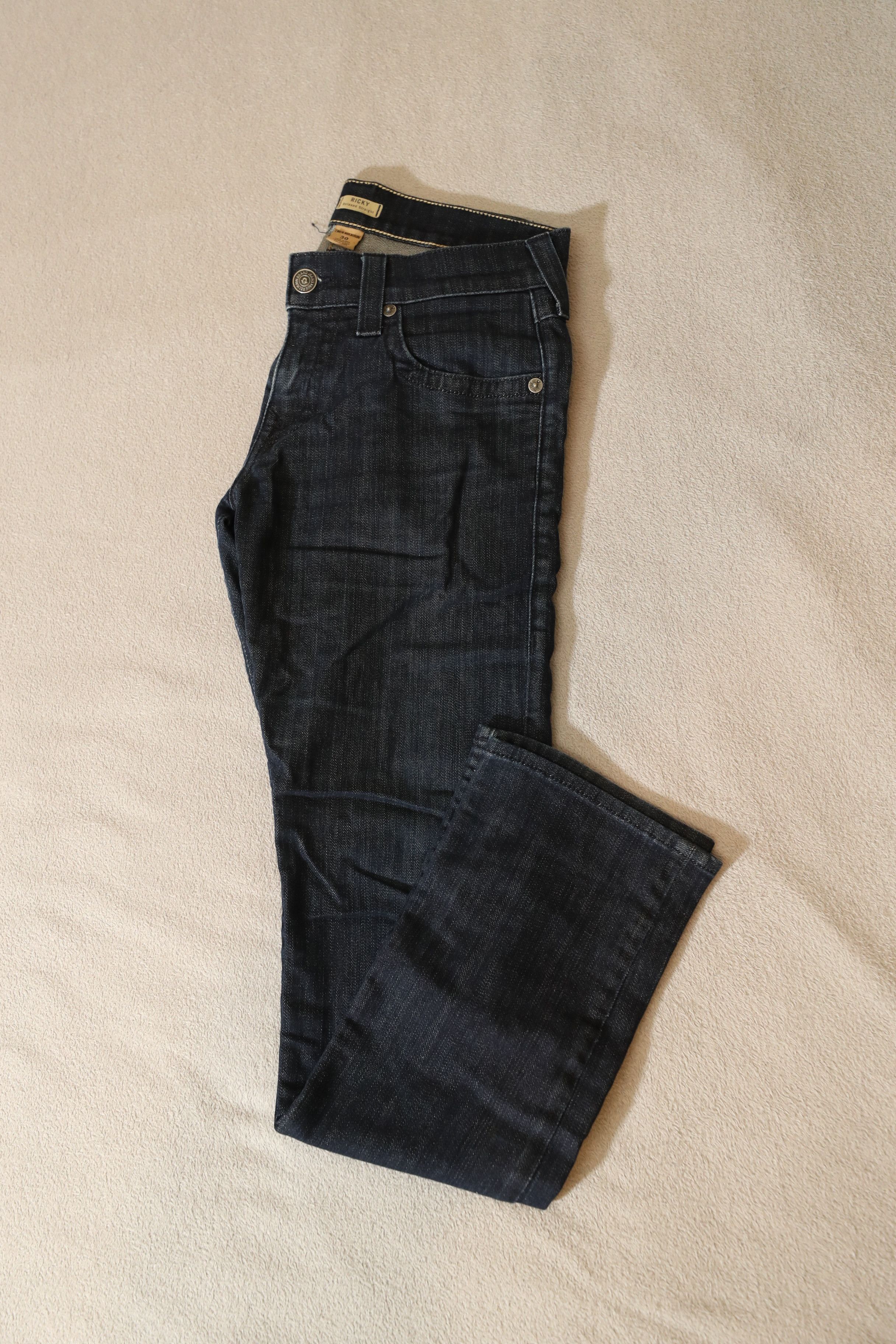 True Religion True Religion Ricky Relaxed Straight Jeans (30) Size US 30 / EU 46 - 3 Thumbnail