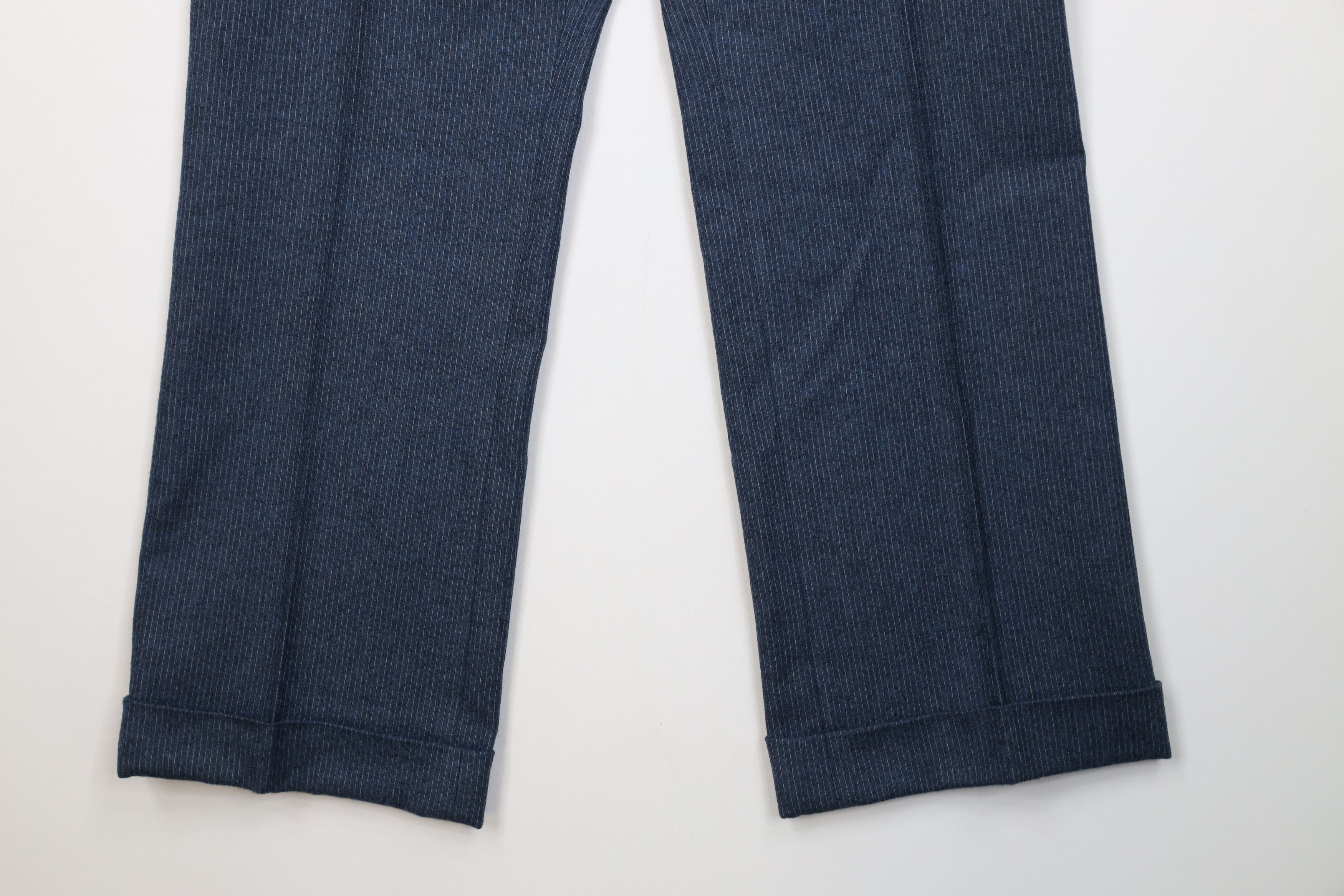 Vintage Vintage 70s Streetwear Wool Flannel Knit Wide Leg Pants USA Size US 32 / EU 48 - 4 Thumbnail