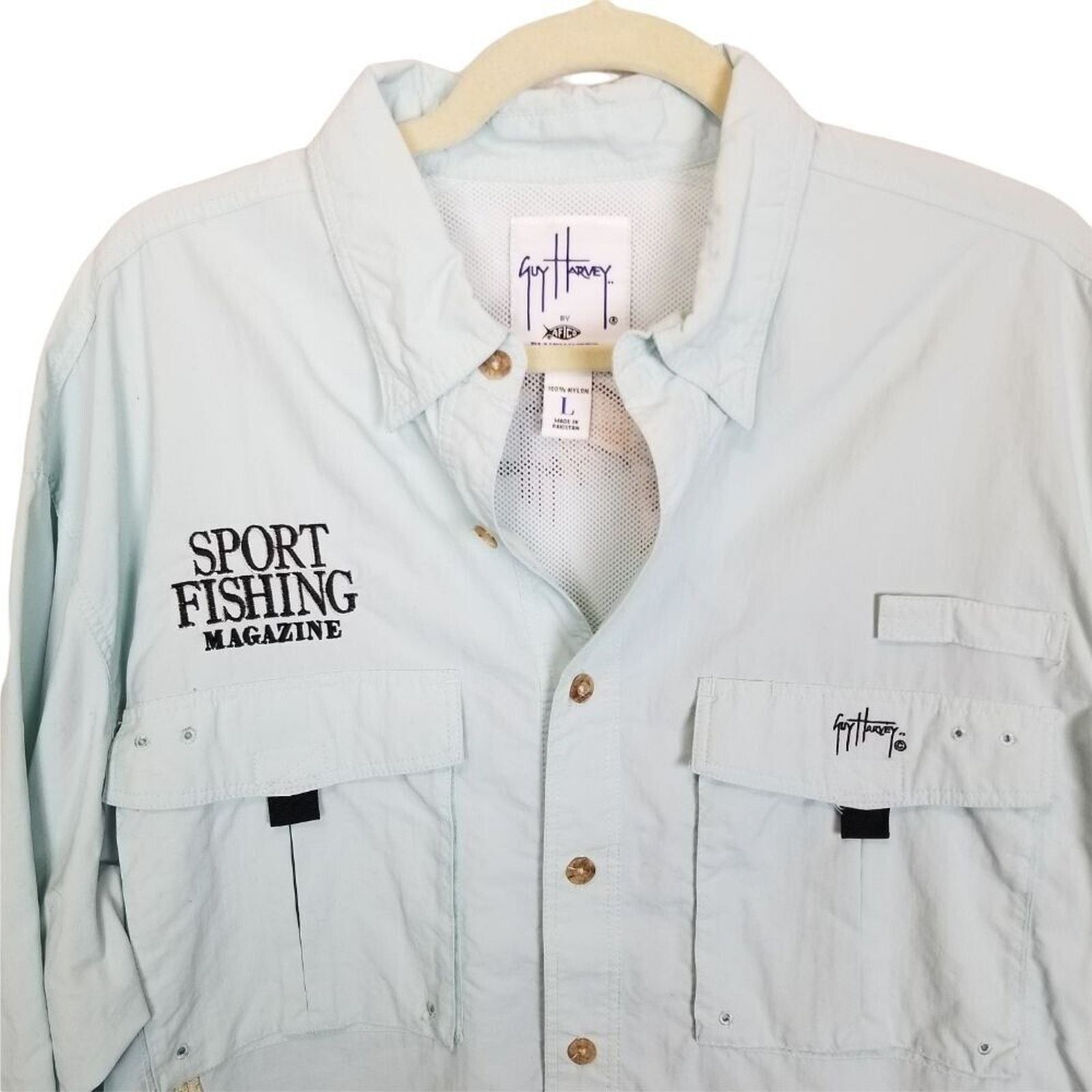 Guy Harvey Aftco Bluewater Guy Harvey Mens Vented Fishing Shirt Size L Size US L / EU 52-54 / 3 - 2 Thumbnail