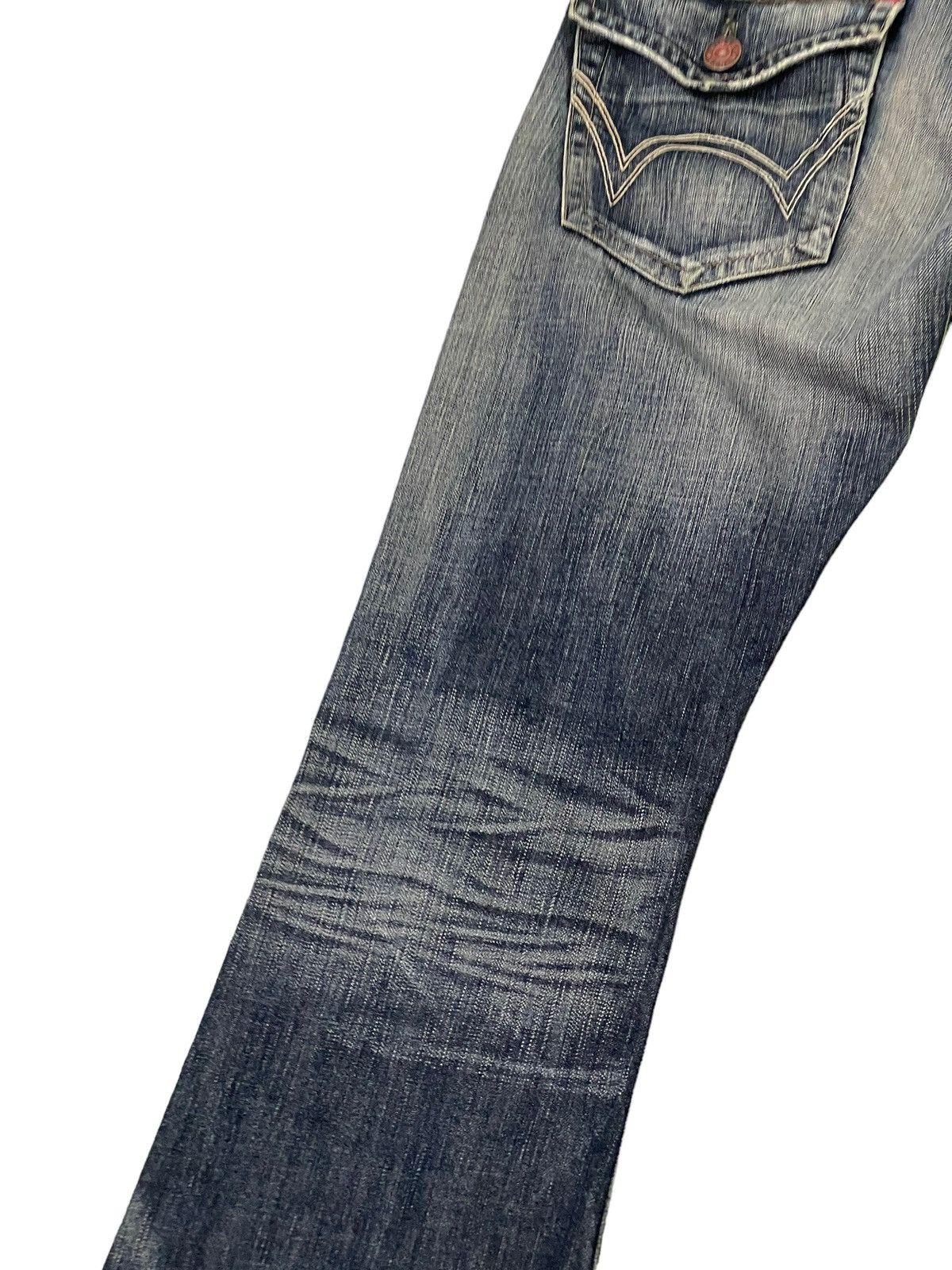 Edwin Flare Jeans Edwin Japan Distress Low Rise Boot Cut 8🟦5 Size US 31 - 17 Thumbnail