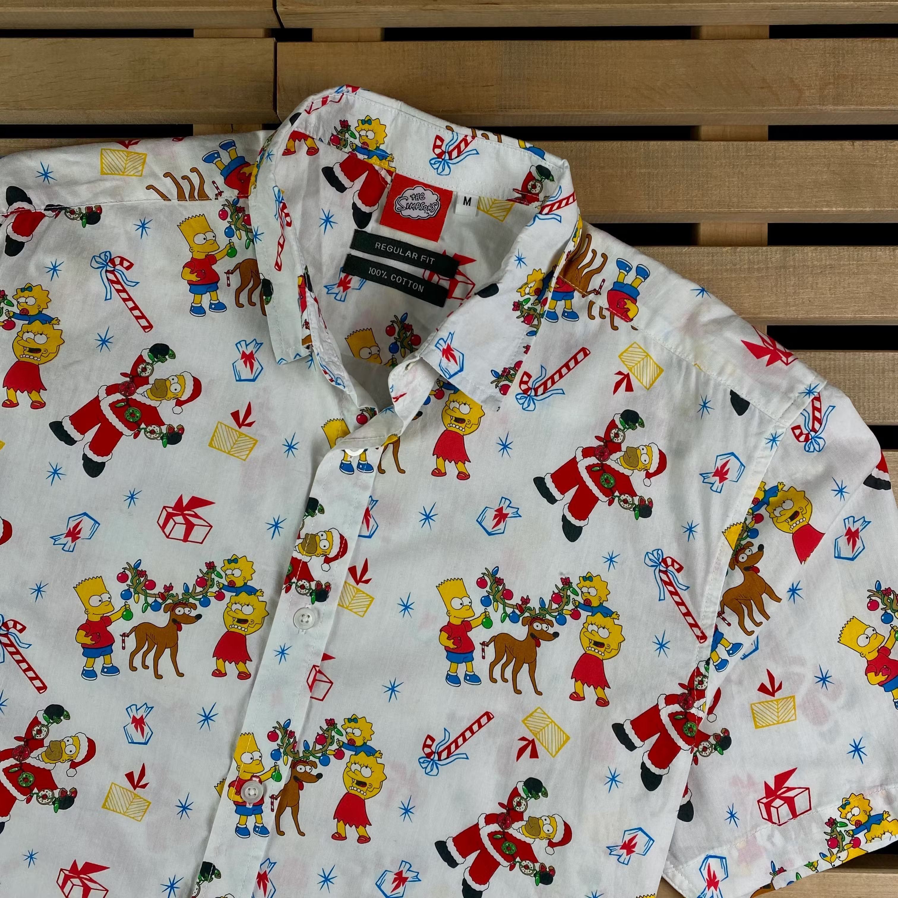 The Simpsons × Vintage Mens Shirt The Simpsons New Year Monogram Size M Size US M / EU 48-50 / 2 - 2 Thumbnail