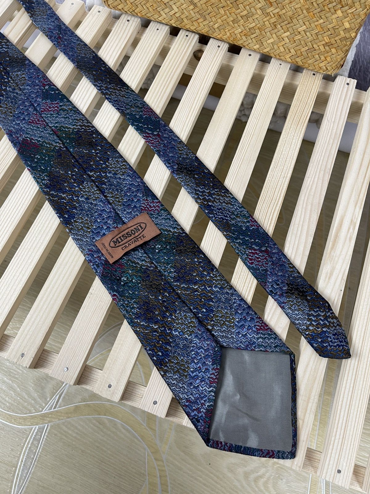 Missoni Missoni Cravatte vintage pure silk multicolour tie Size ONE SIZE - 2 Thumbnail