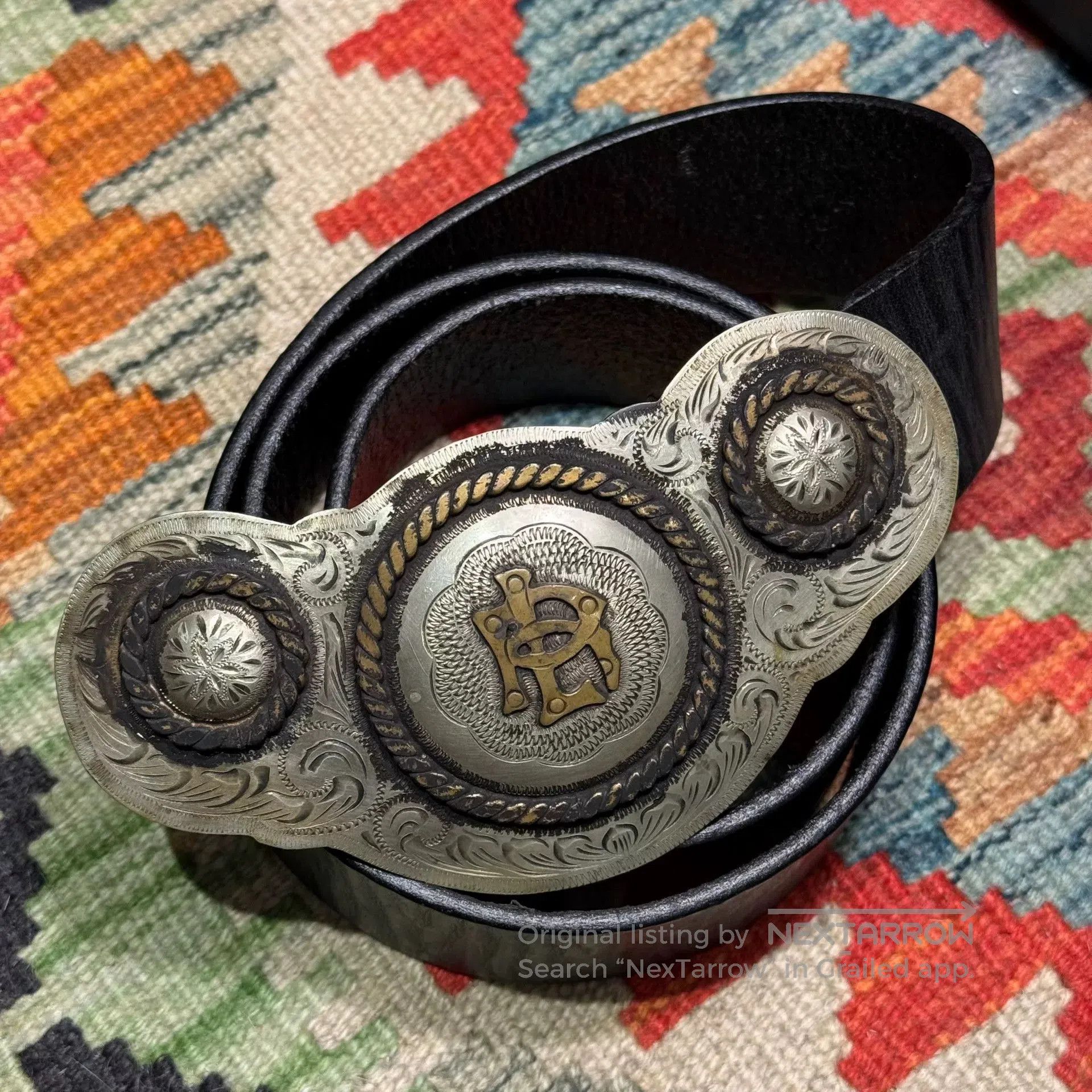 Ralph Lauren Purple Label Ralph Lauren Purple Label Carved Buckle Belt. Size ONE SIZE - 3 Thumbnail