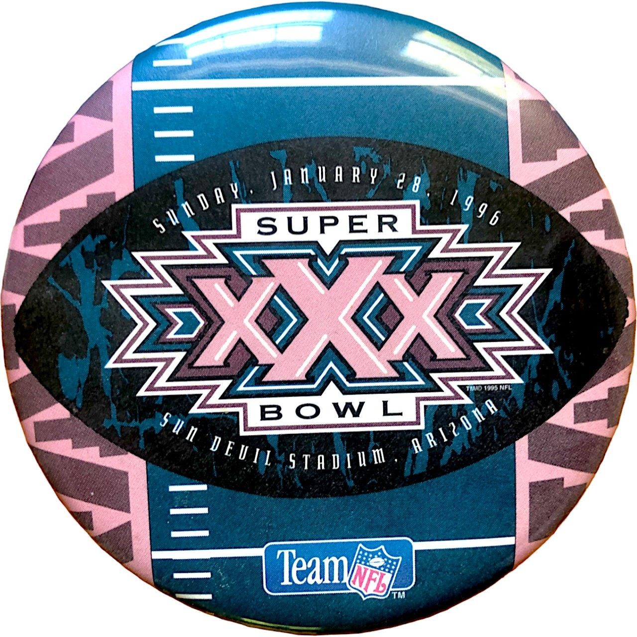 NFL Super Bowl XXX 1996 Cowboys v Steelers Pennant & Pin Size ONE SIZE - 6 Thumbnail